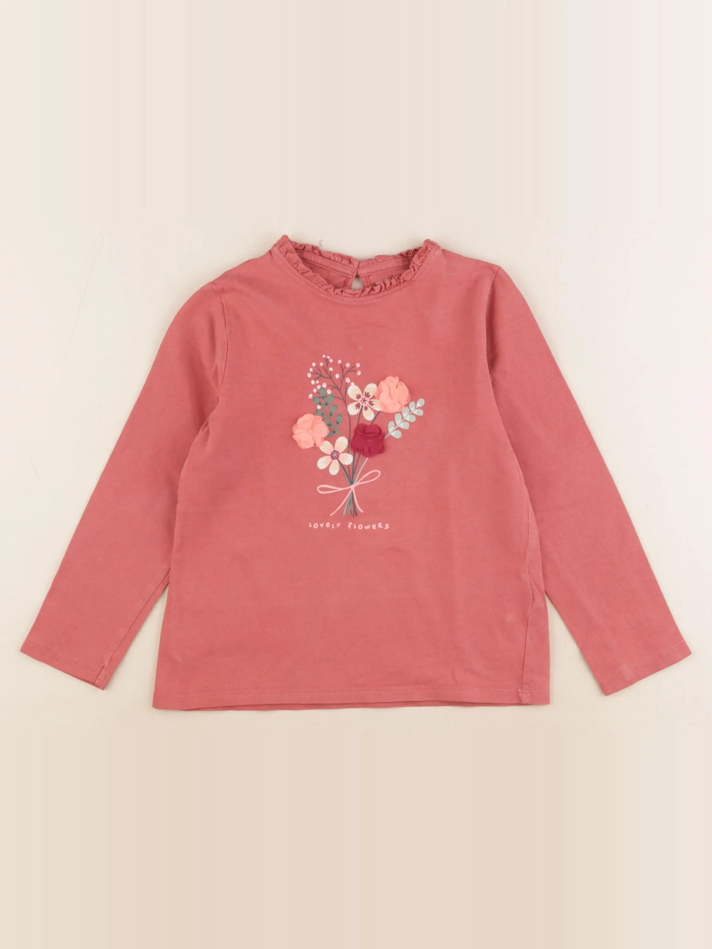 Vertbaudet - tee-shirt rose - 5 ans