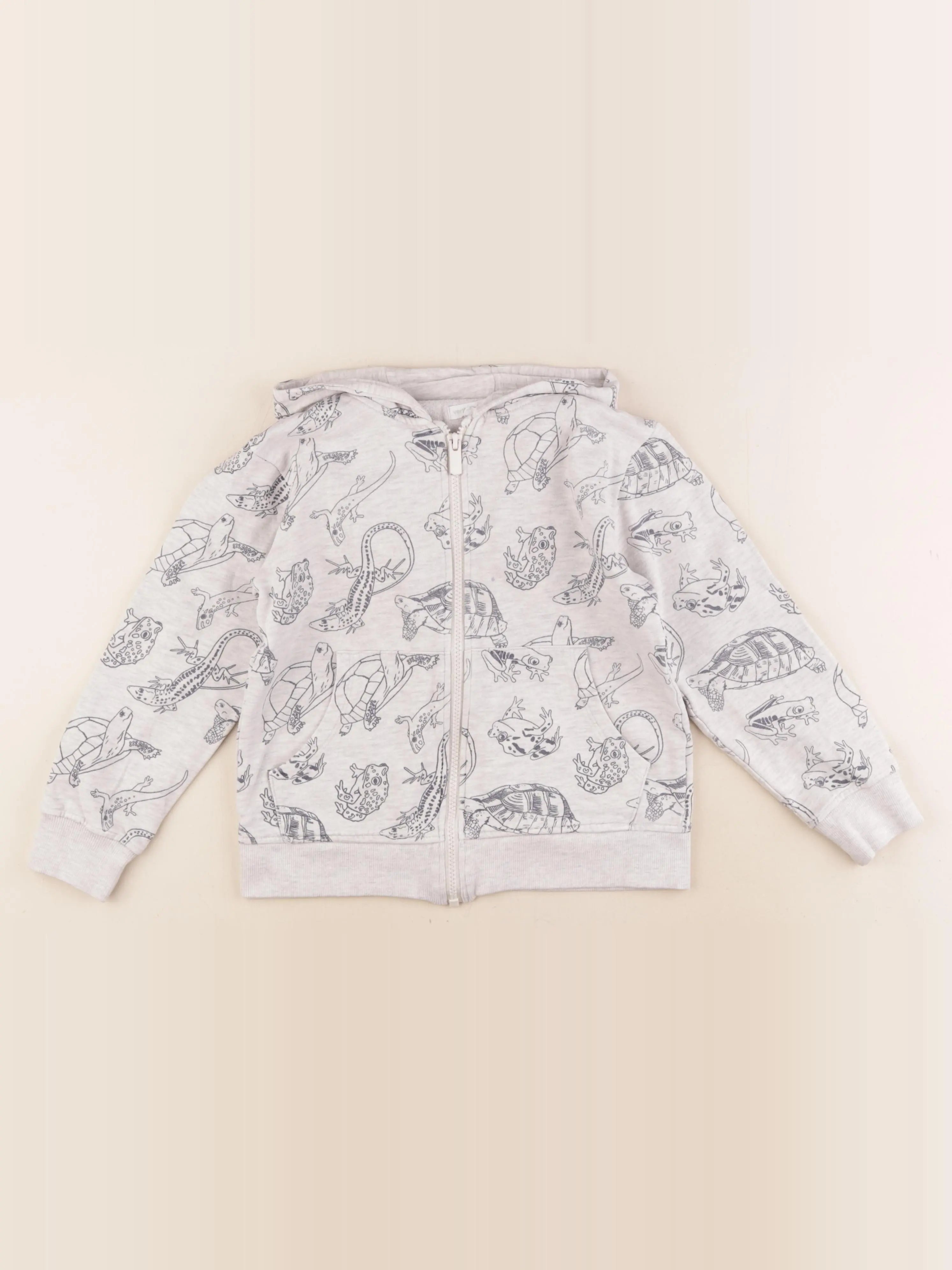 Vertbaudet - sweat gris - 8 ans