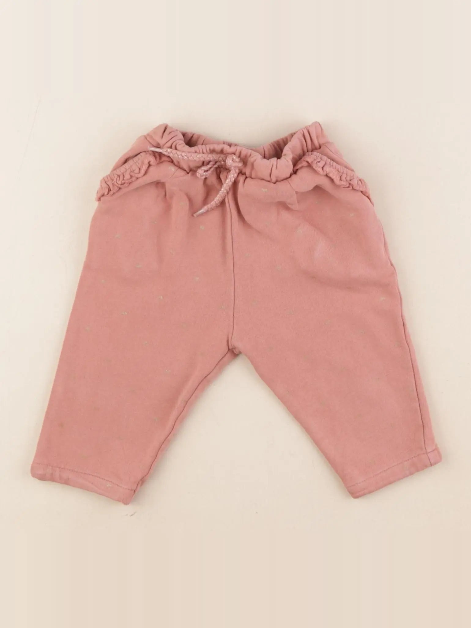 Vertbaudet - jogging doublé rose - 9 mois
