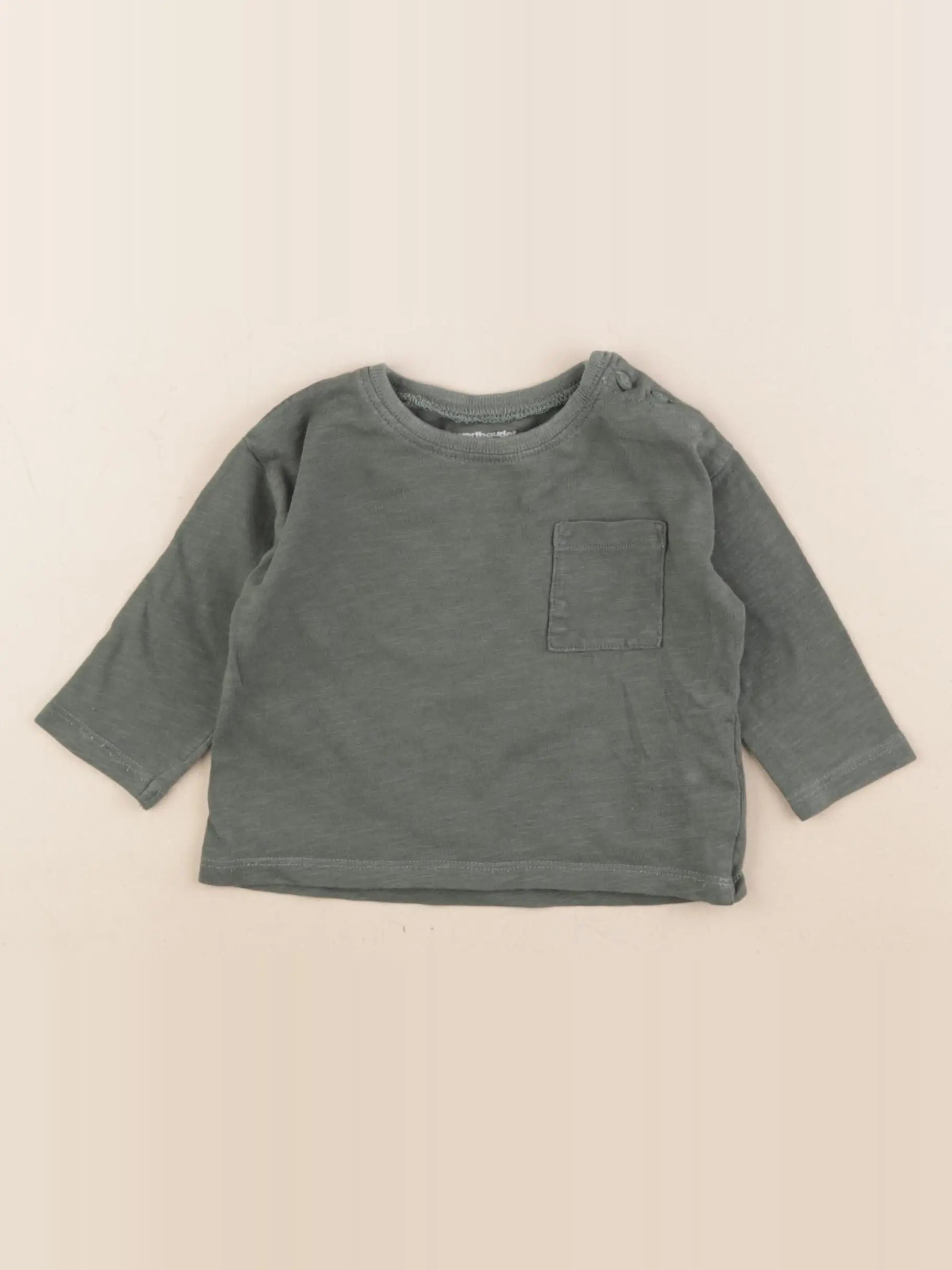 Vertbaudet - tee-shirt vert - 6 mois