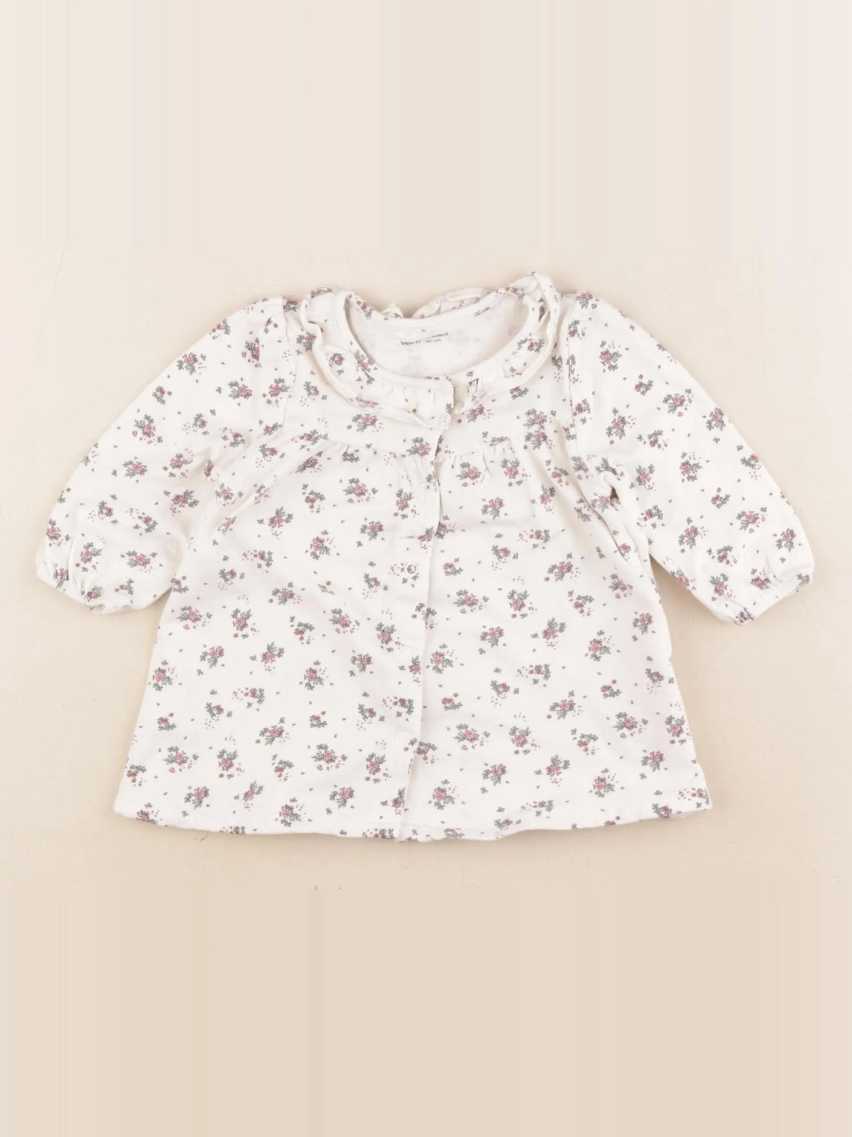 Vertbaudet - robe beige - 3 mois