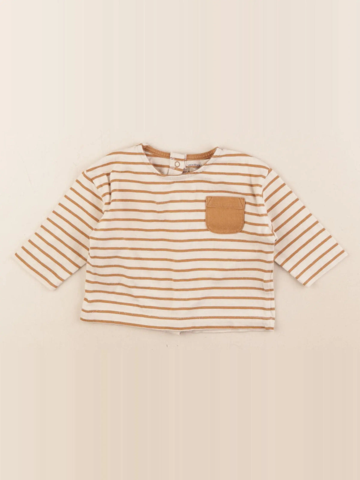 Vertbaudet - tee-shirt marron - 6 mois