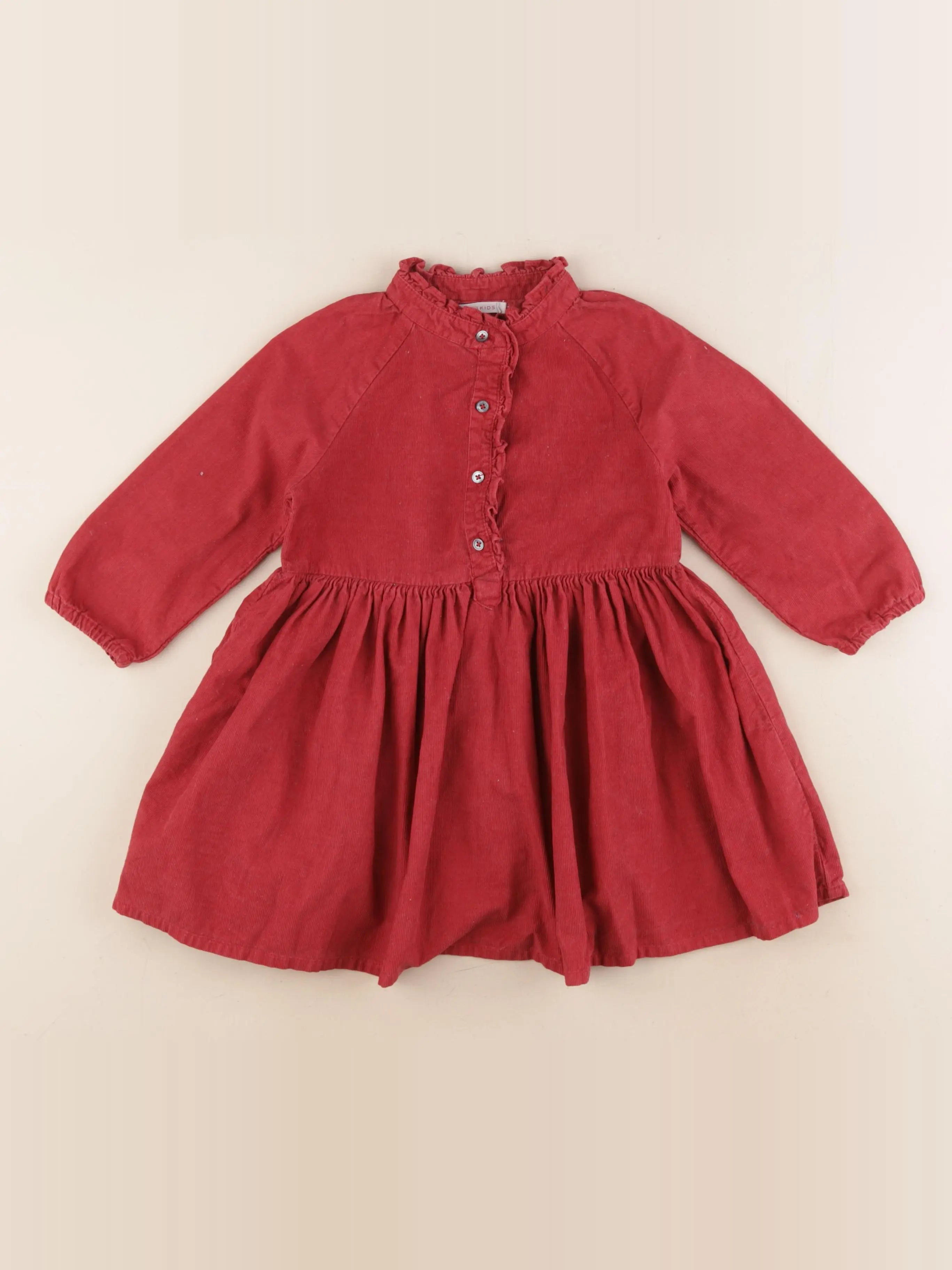 Monoprix - robe rouge - 3 ans