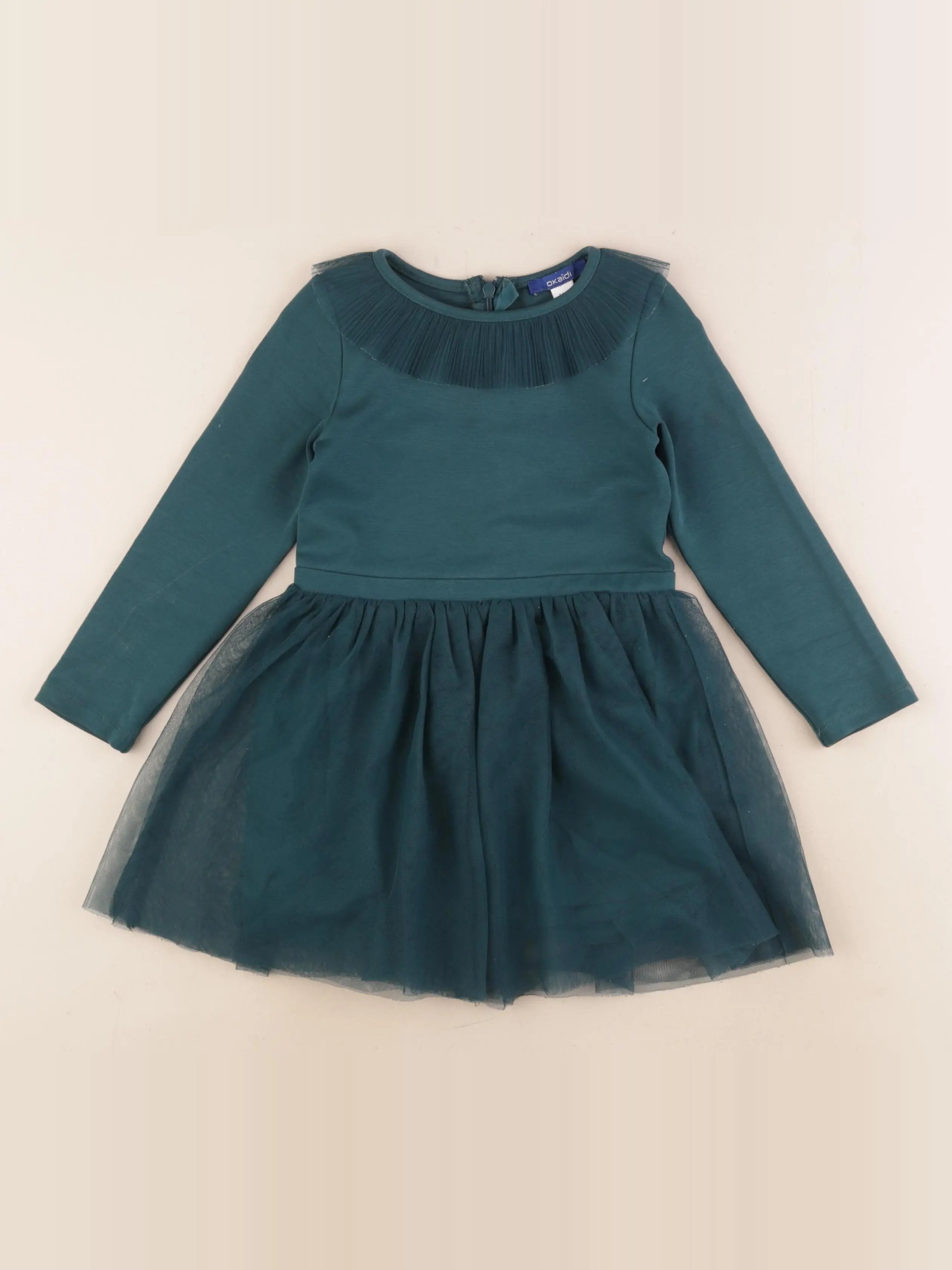 Okaidi - robe vert - 3 ans