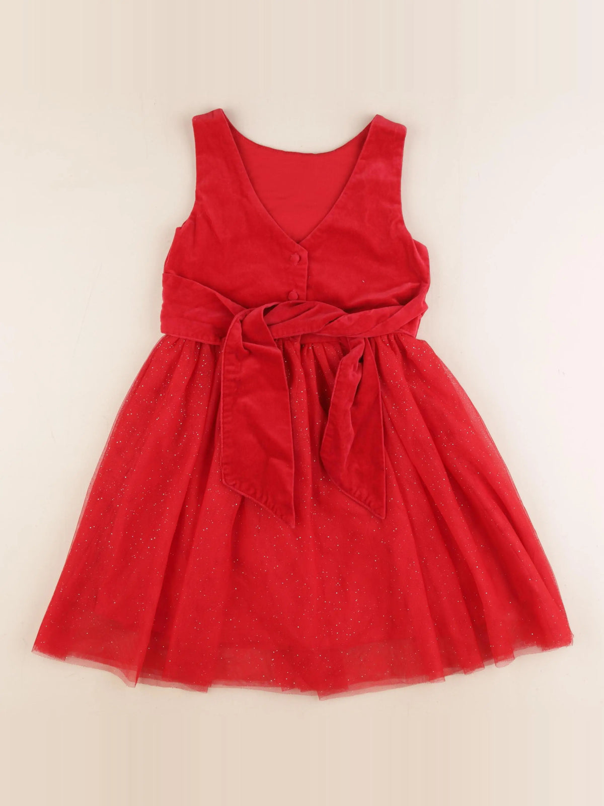 Vertbaudet - robe rouge - 7 ans