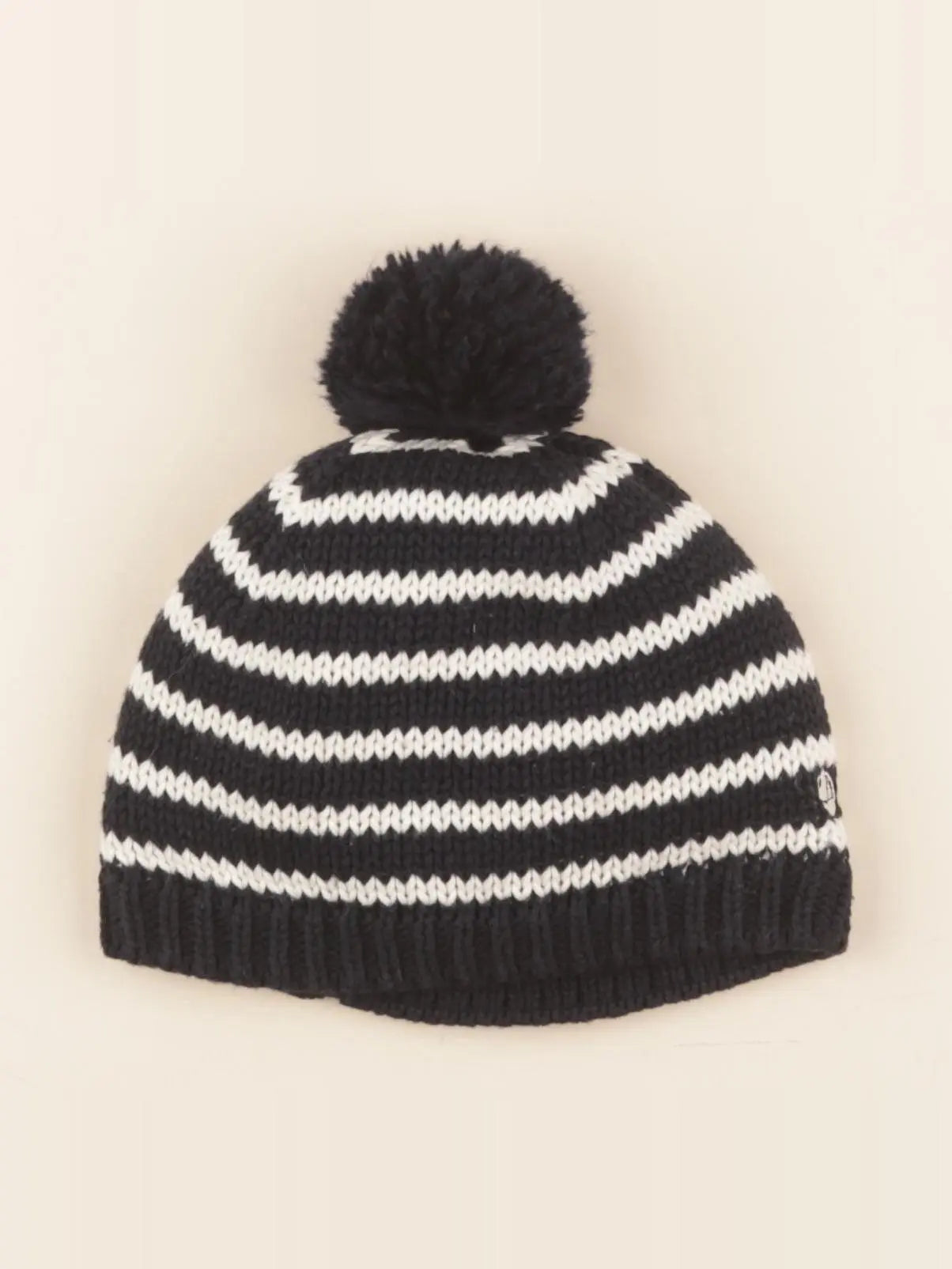 Petit Bateau - bonnet bleu, blanc - 6/8 ans