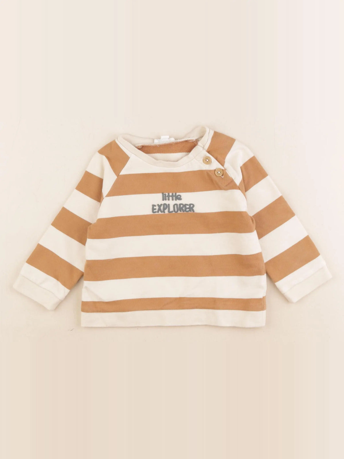 Vertbaudet - sweat marron - 18 mois