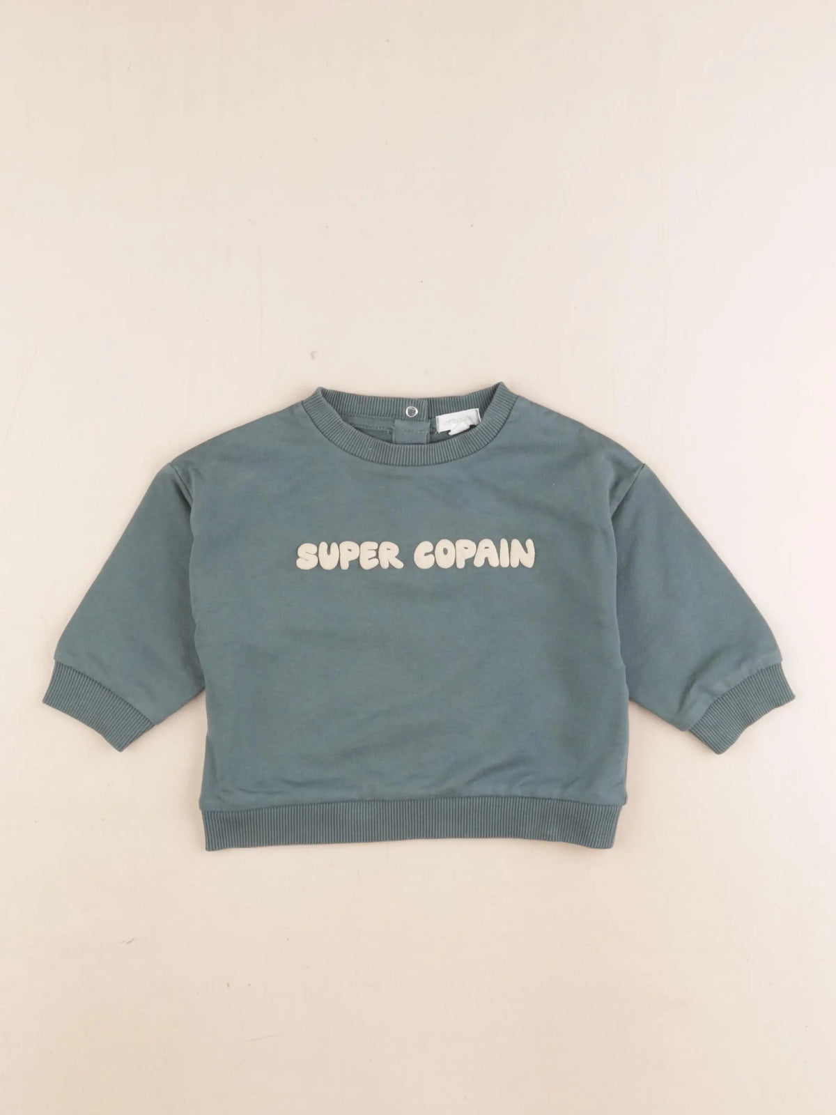 Vertbaudet - sweat vert - 12 mois