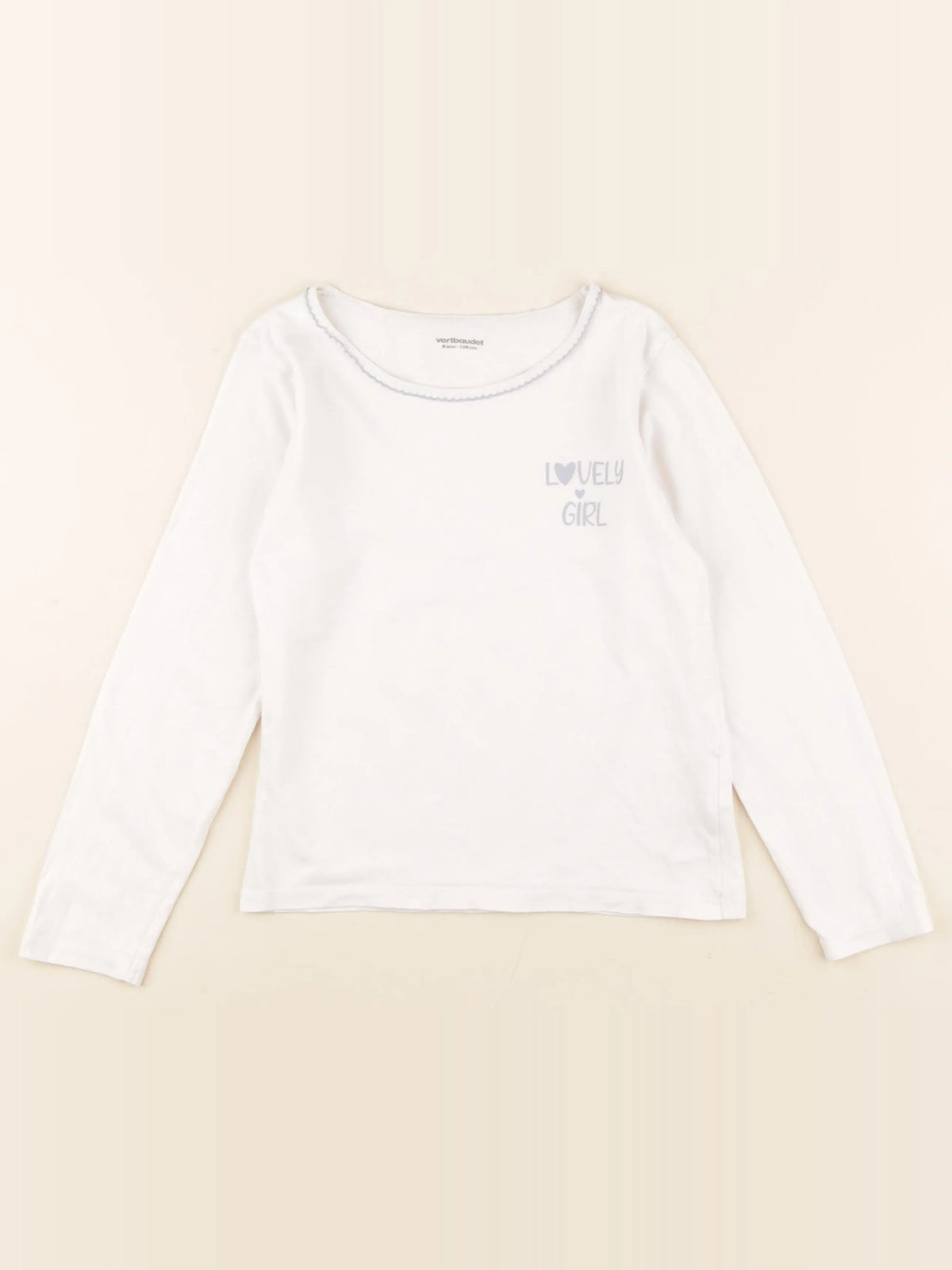Vertbaudet - maillot de corps blanc - 8 ans