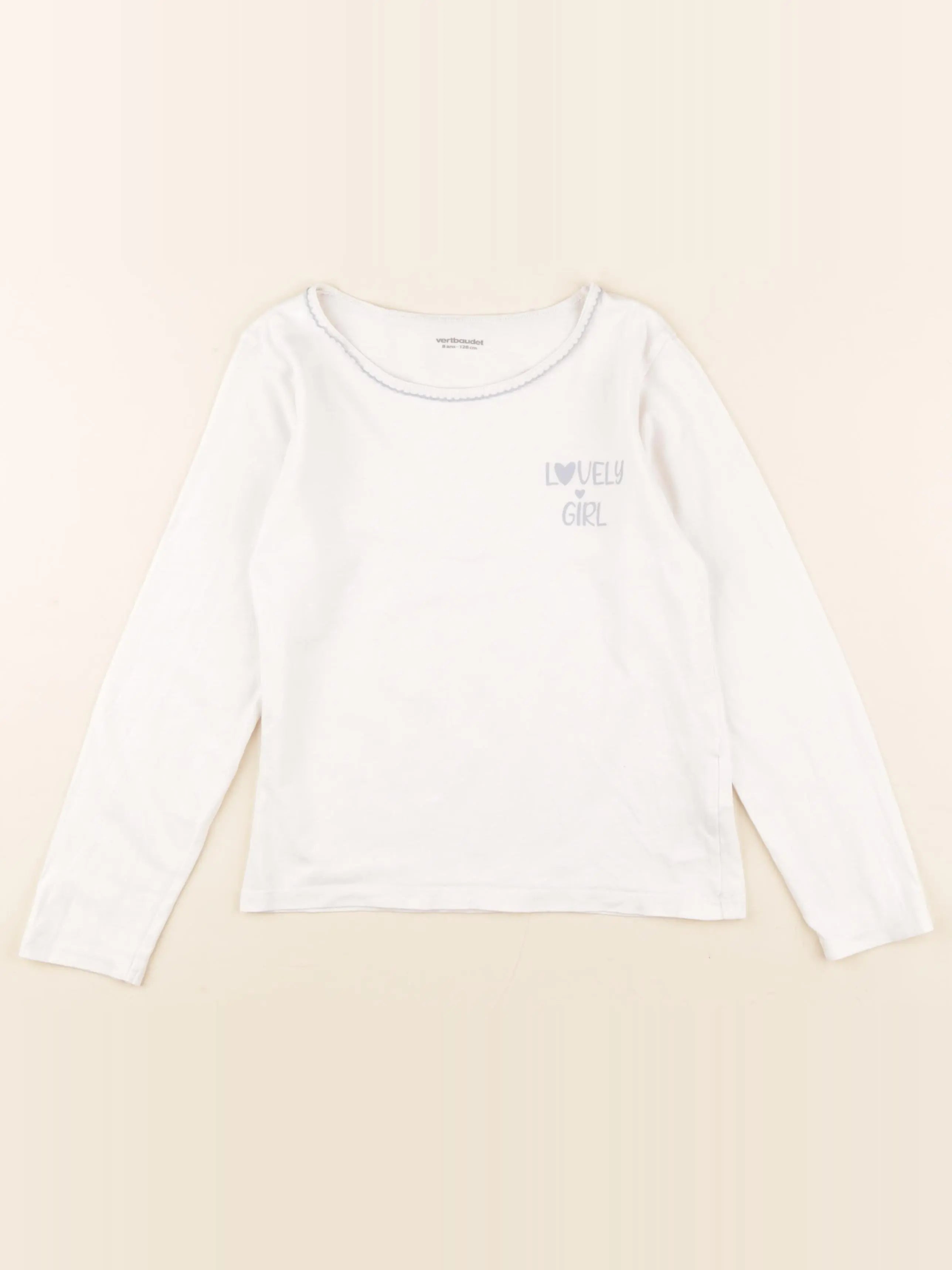 Vertbaudet - maillot de corps blanc - 8 ans
