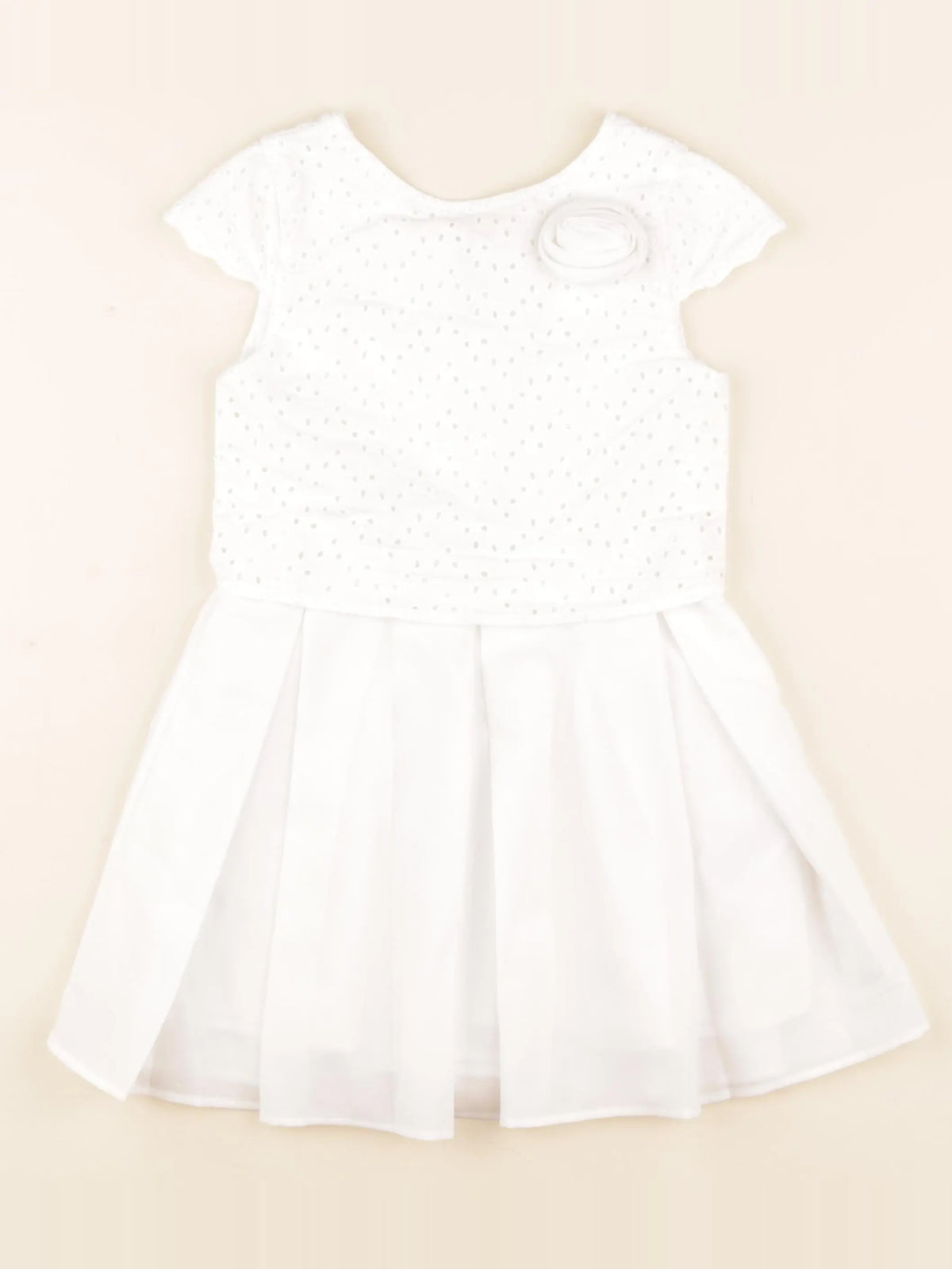Petit Bateau - robe blanc - 4 ans
