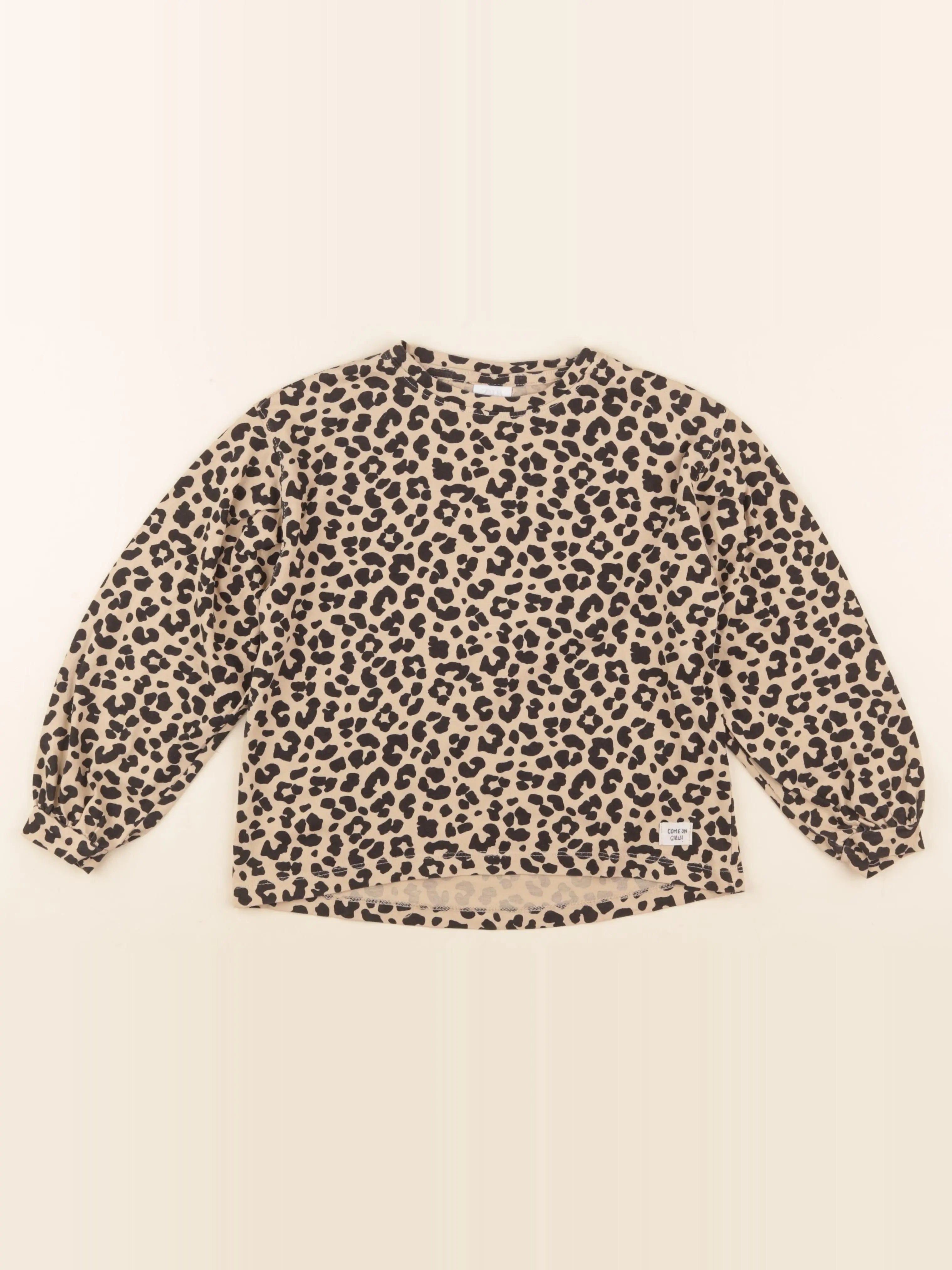 Zara - tee-shirt marron - 7 ans