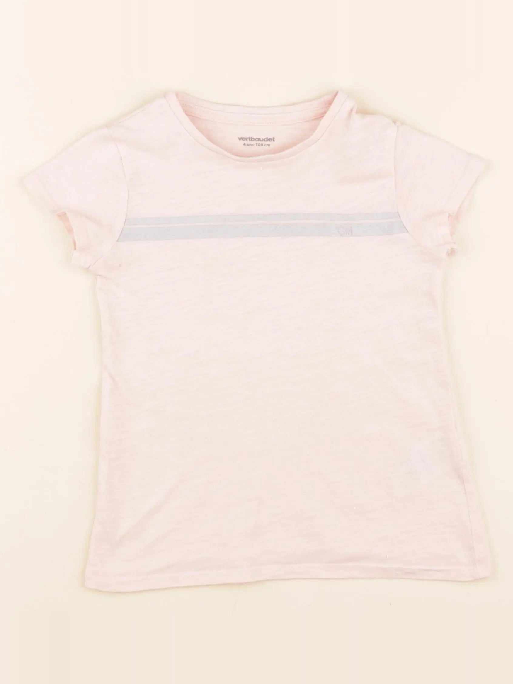 Vertbaudet - tee-shirt rose - 4 ans