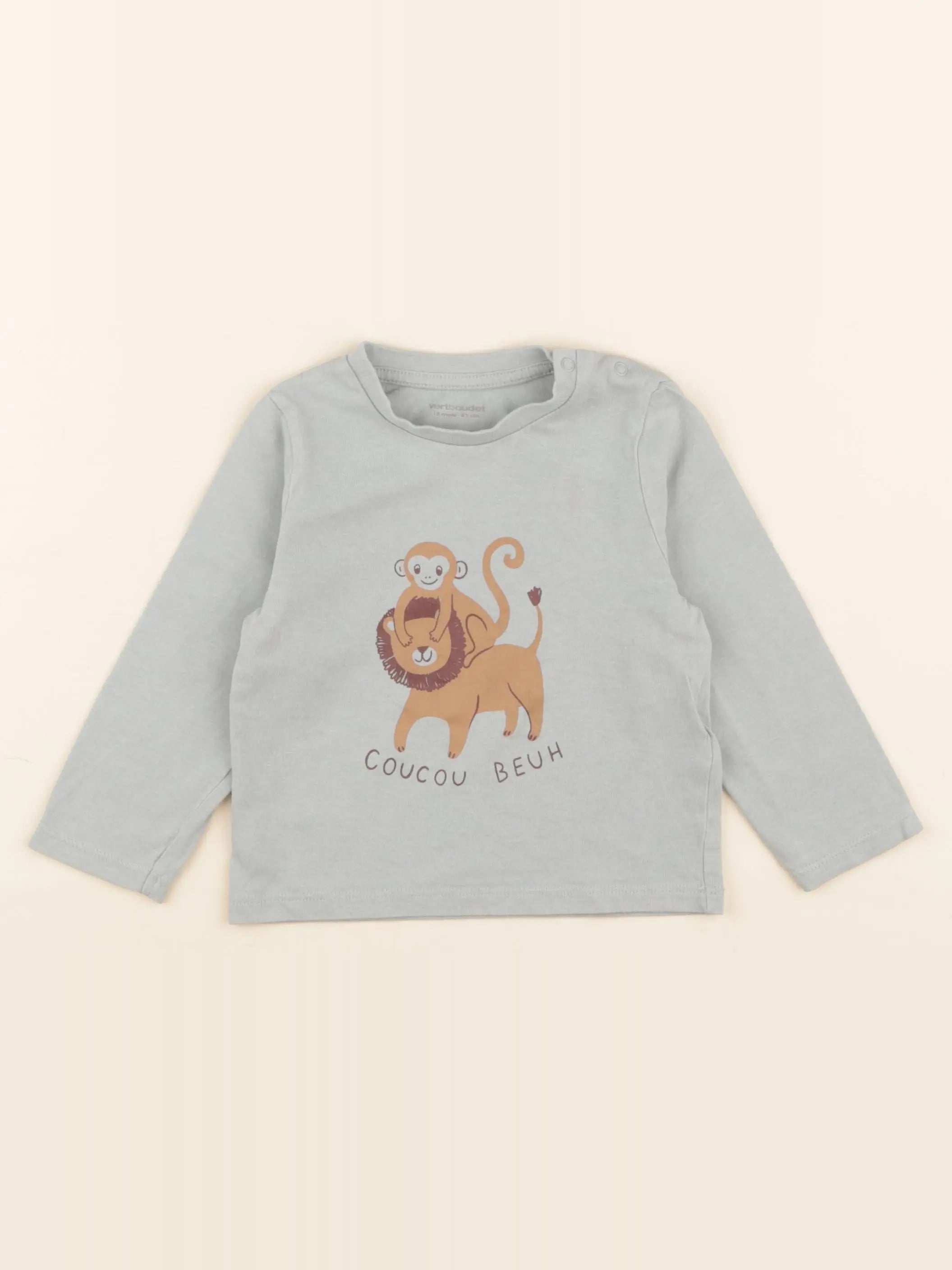 Vertbaudet - tee-shirt vert - 18 mois
