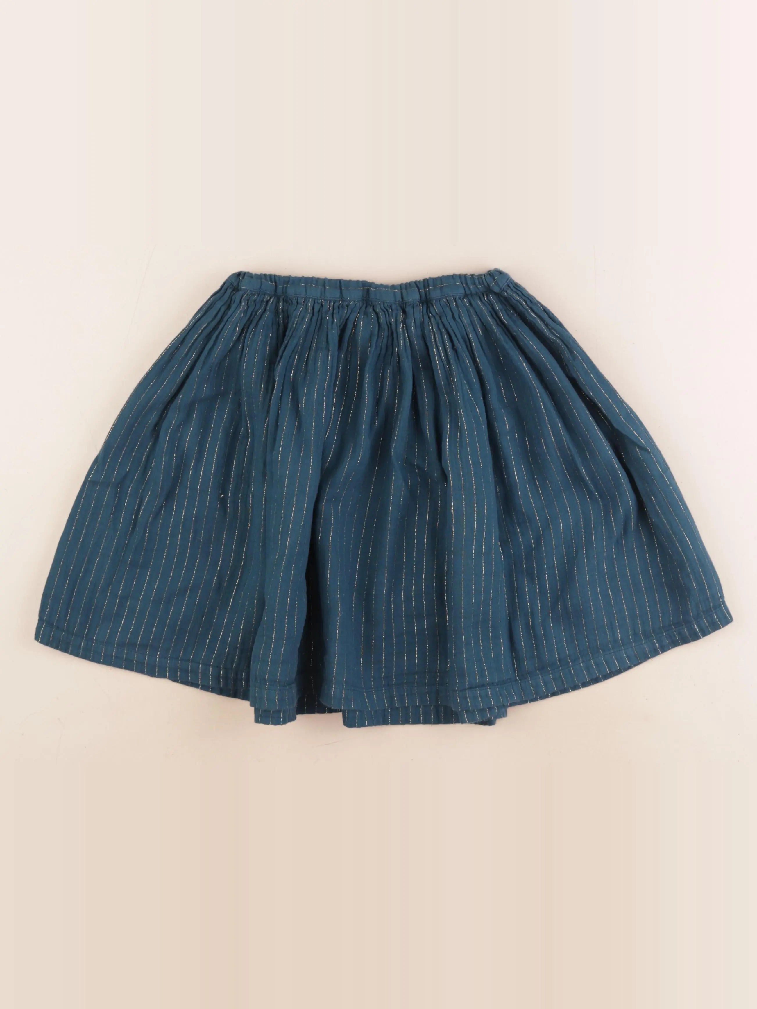Bonton - jupe bleu, or - 8 ans