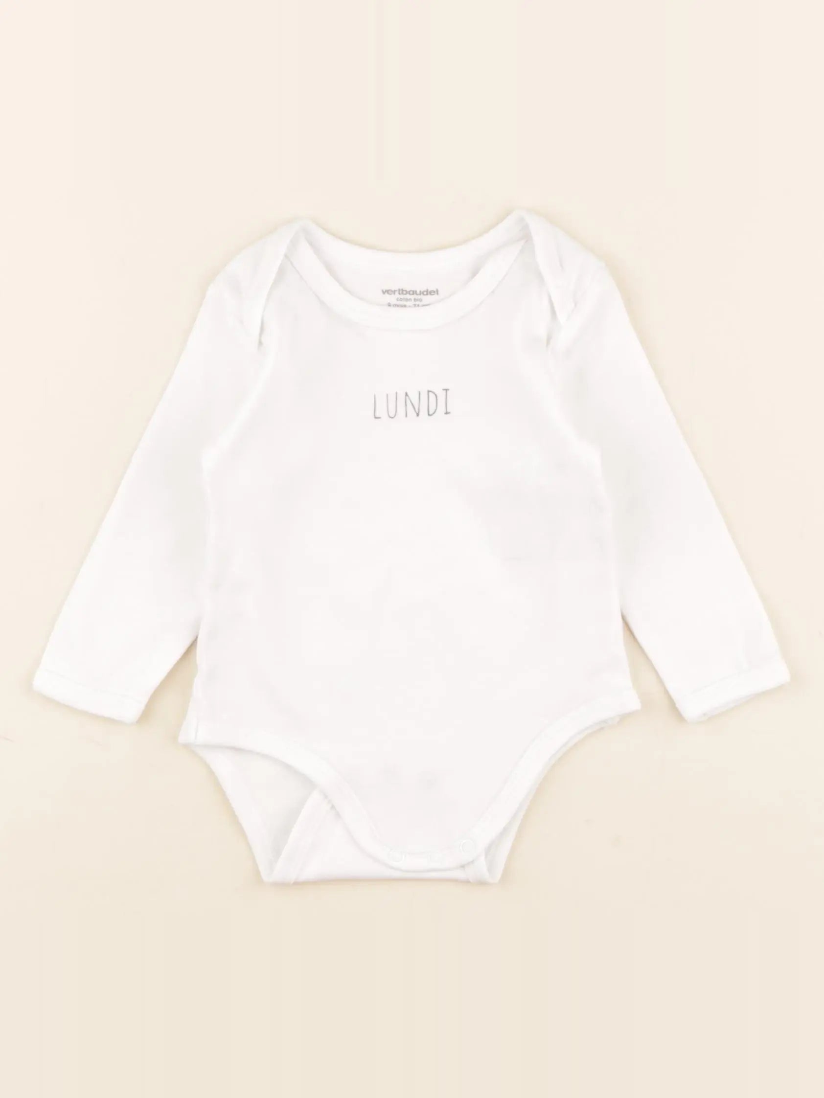 Vertbaudet - body blanc - 9 mois