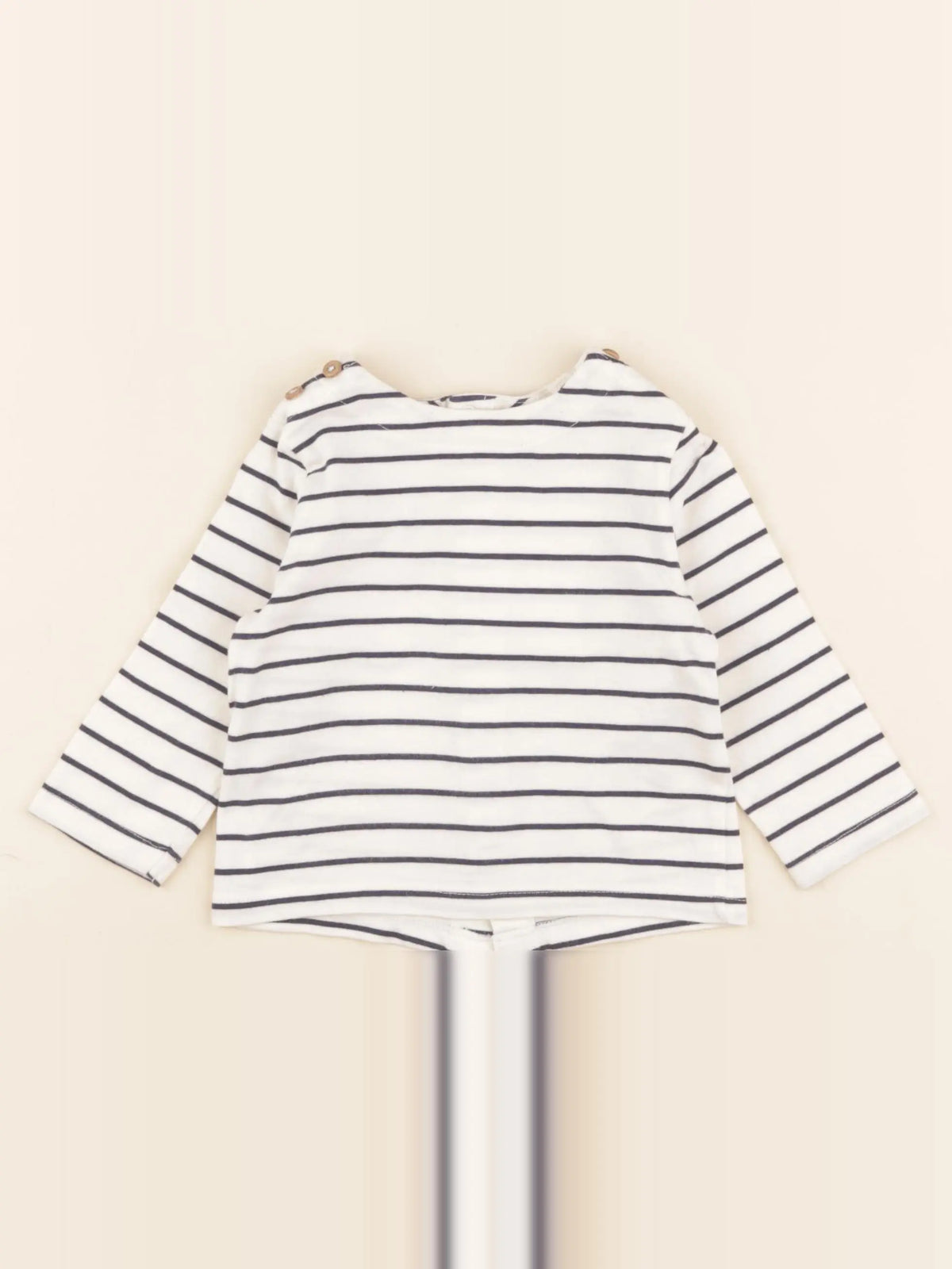 Vertbaudet - tee-shirt bleu, blanc - 6 mois