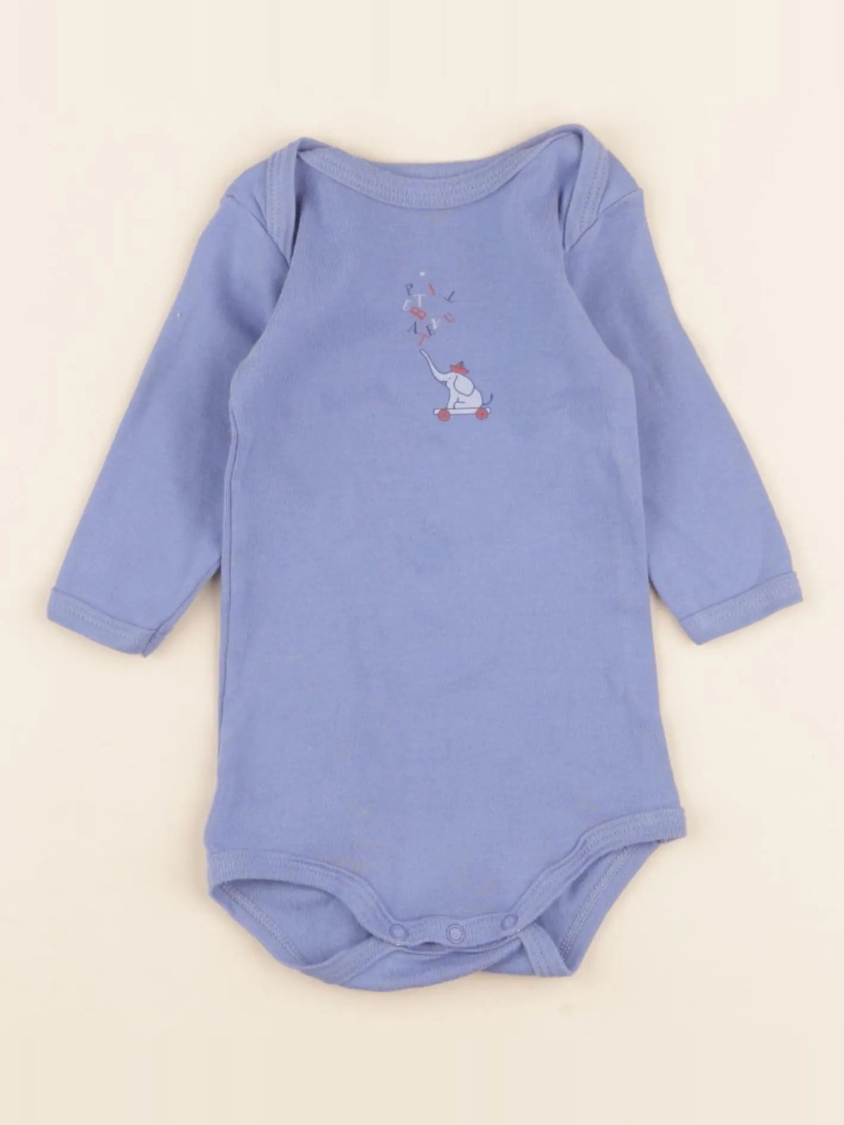 Petit Bateau - body bleu - 3 mois