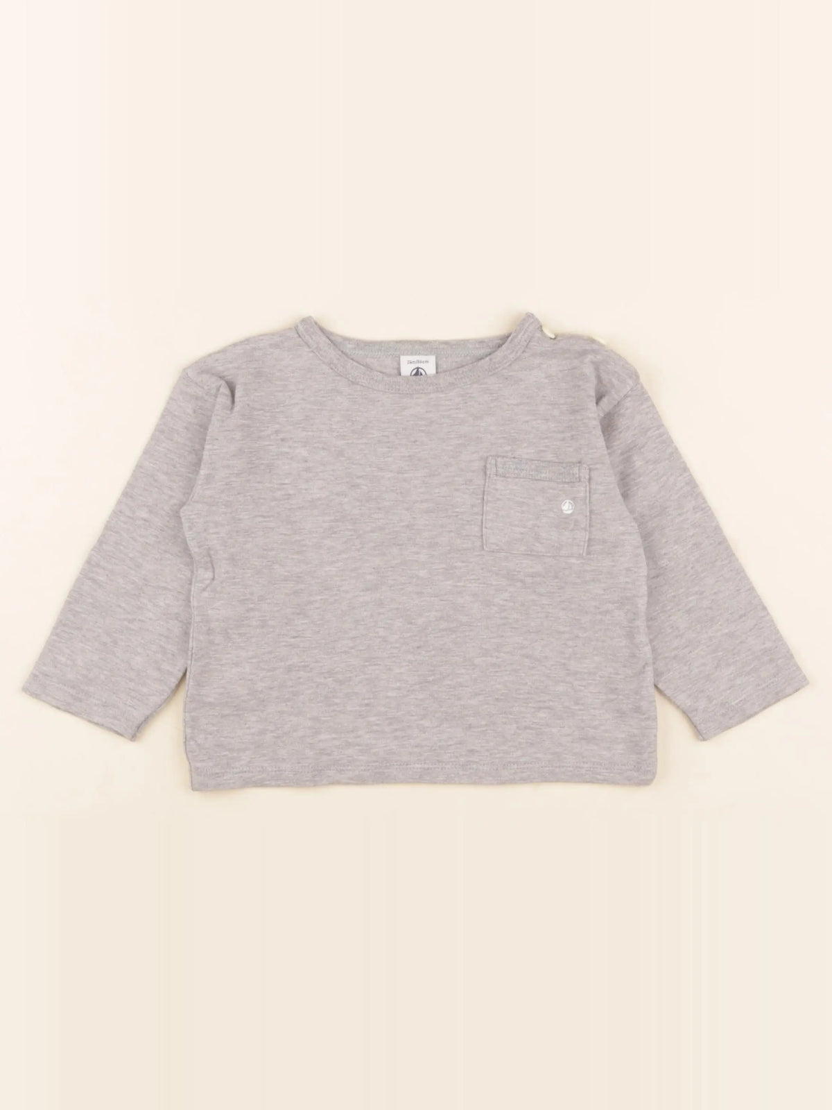 Petit Bateau - tee-shirt gris - 24 mois