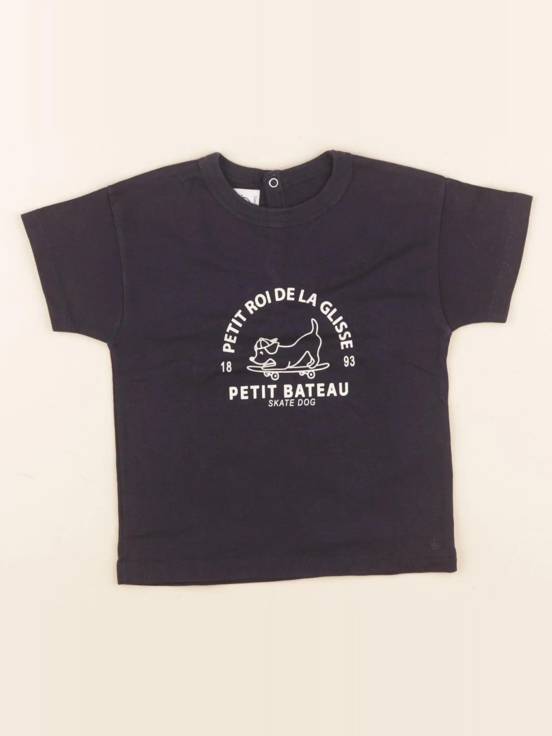 Petit Bateau - tee-shirt bleu - 24 mois