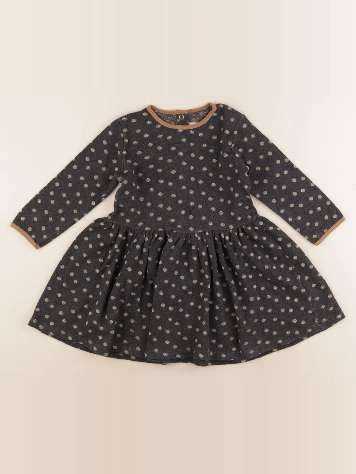 Petit Bateau - robe gris, or - 5 ans