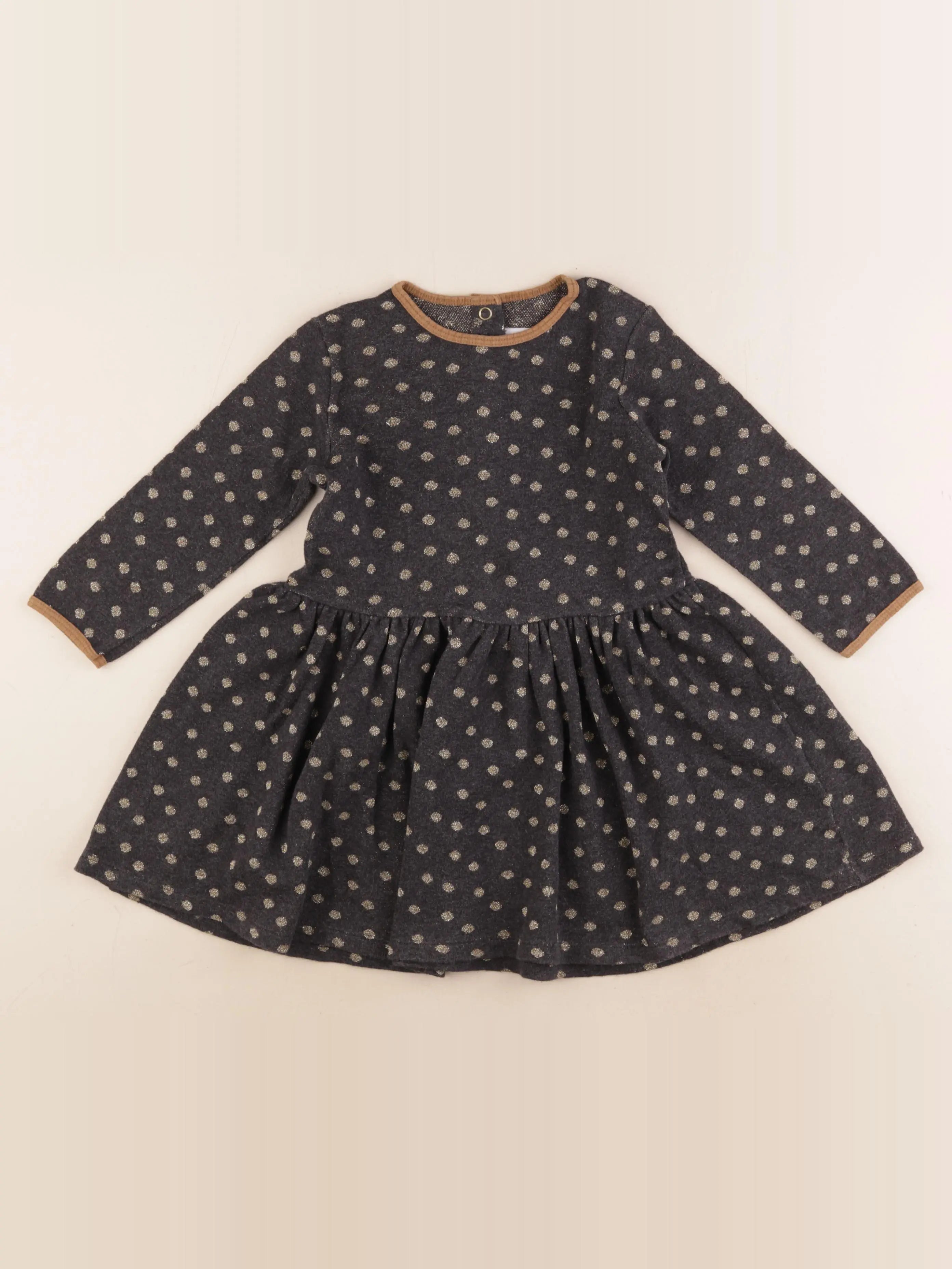 Petit Bateau - robe gris, or - 5 ans