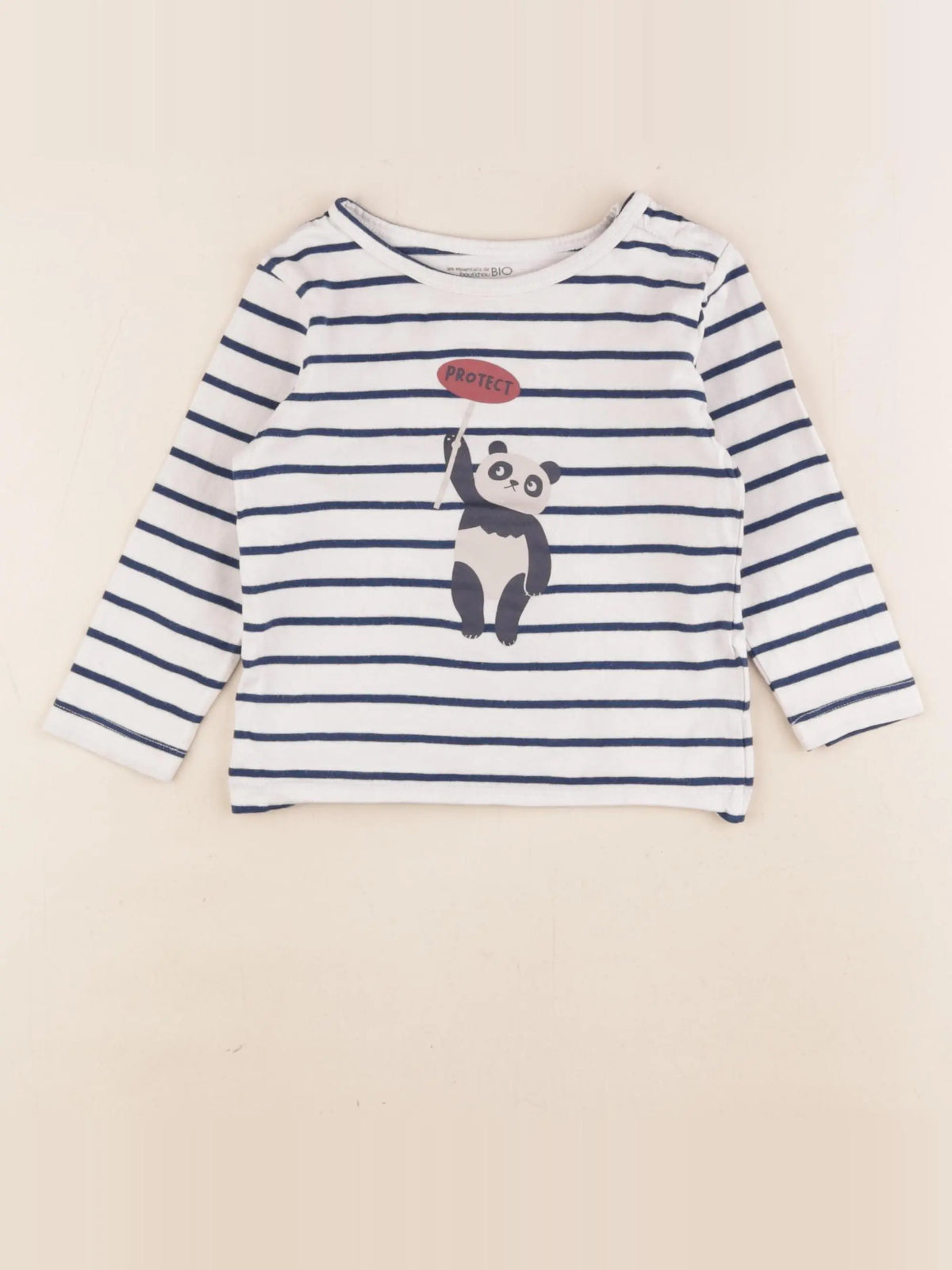 Boutchou - tee-shirt blanc, bleu - 24 mois