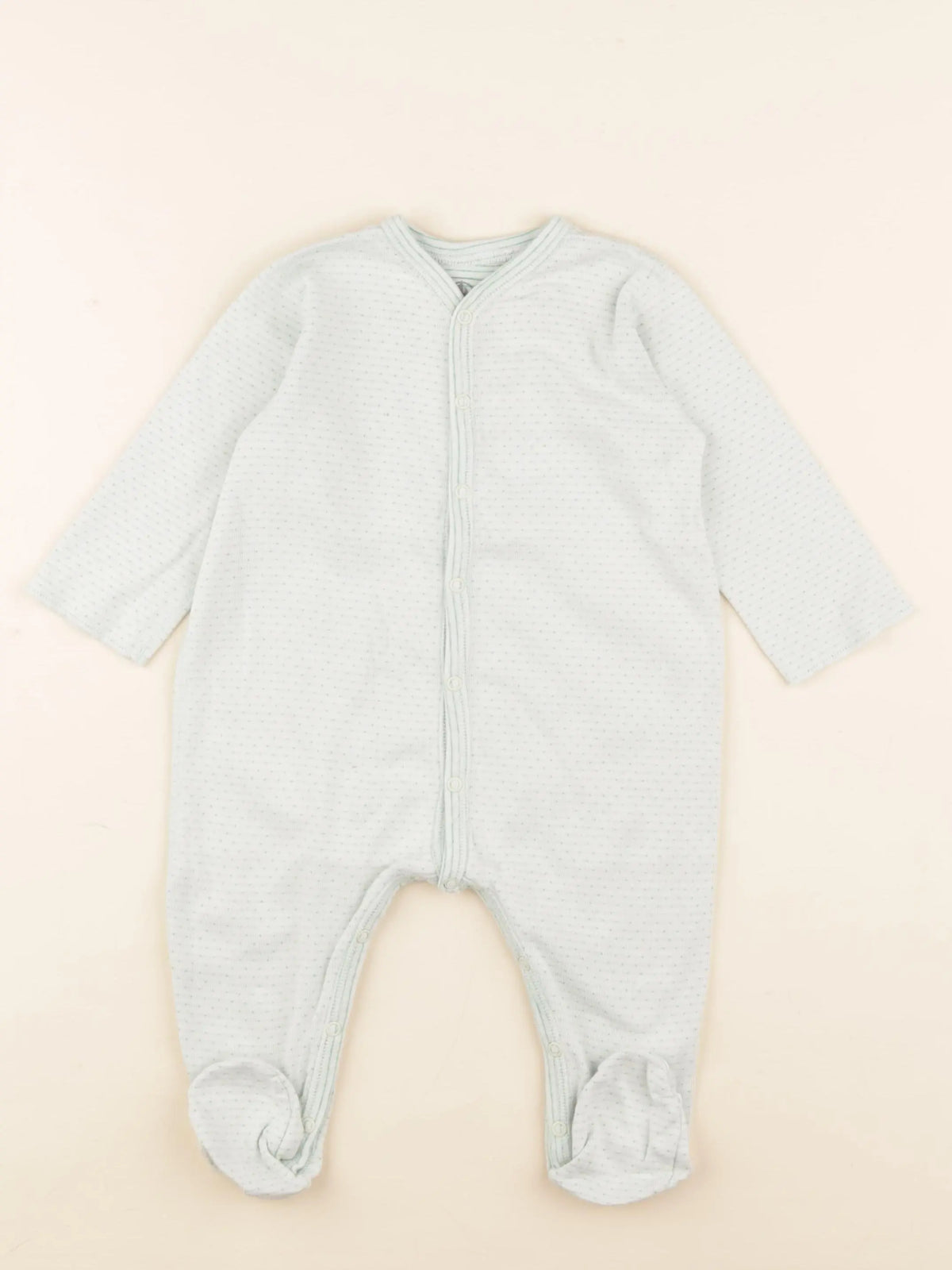 Petit Bateau - pyjama coton vert - 12 mois