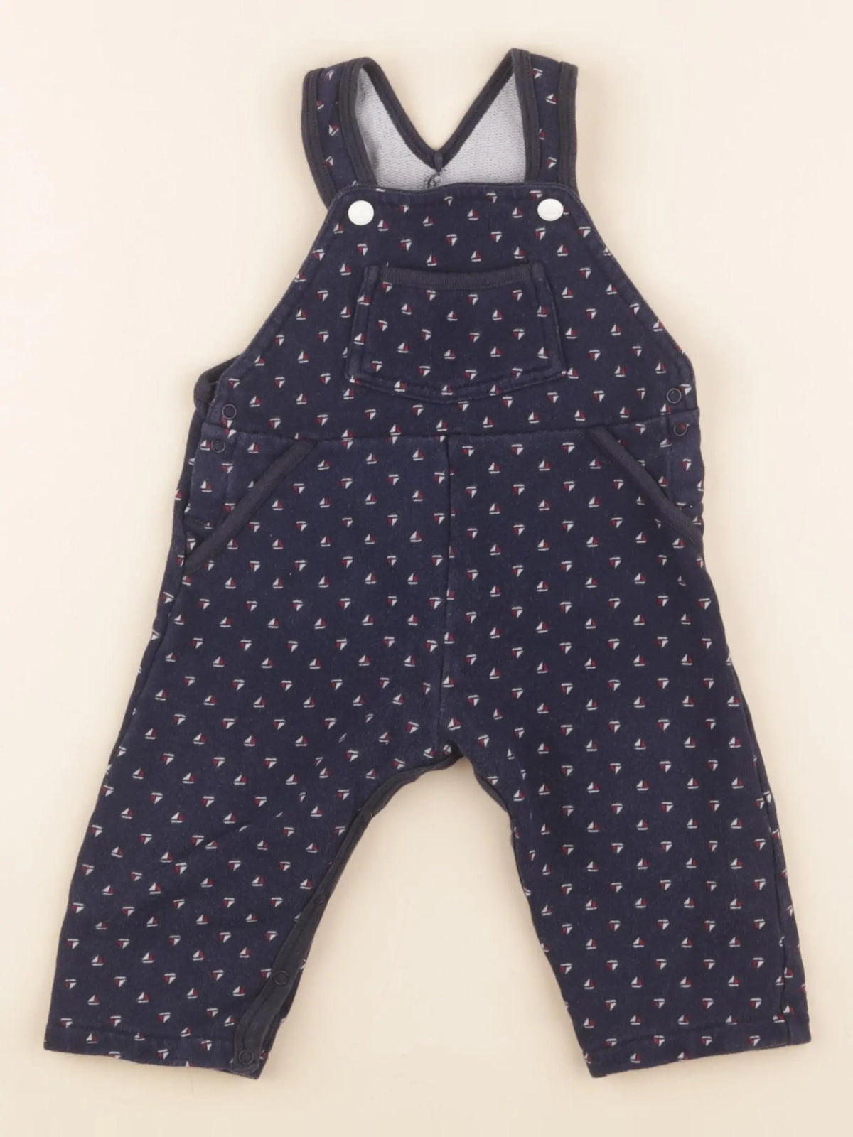 Petit Bateau - salopette bleu - 12 mois