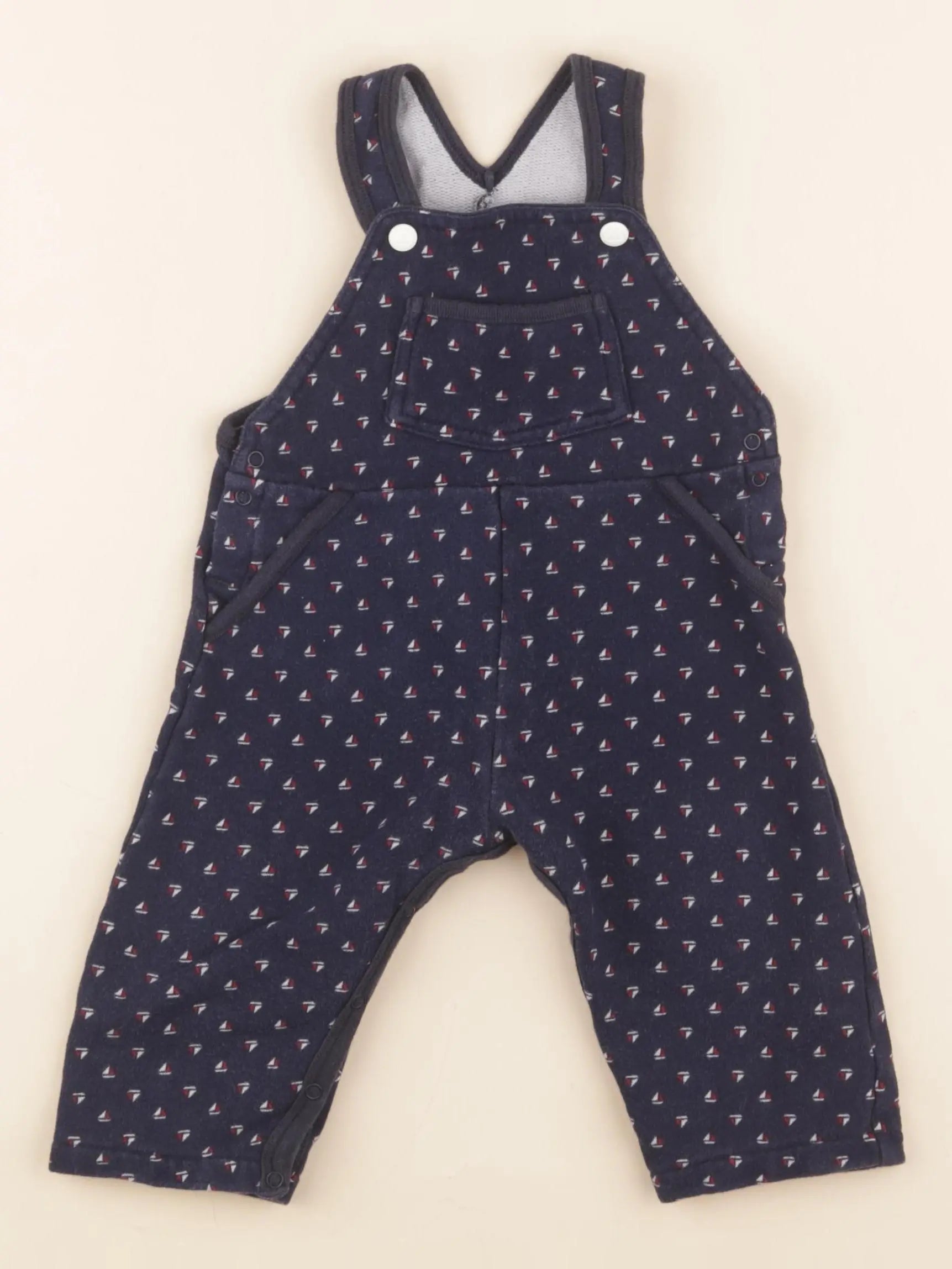 Petit Bateau - salopette bleu - 12 mois