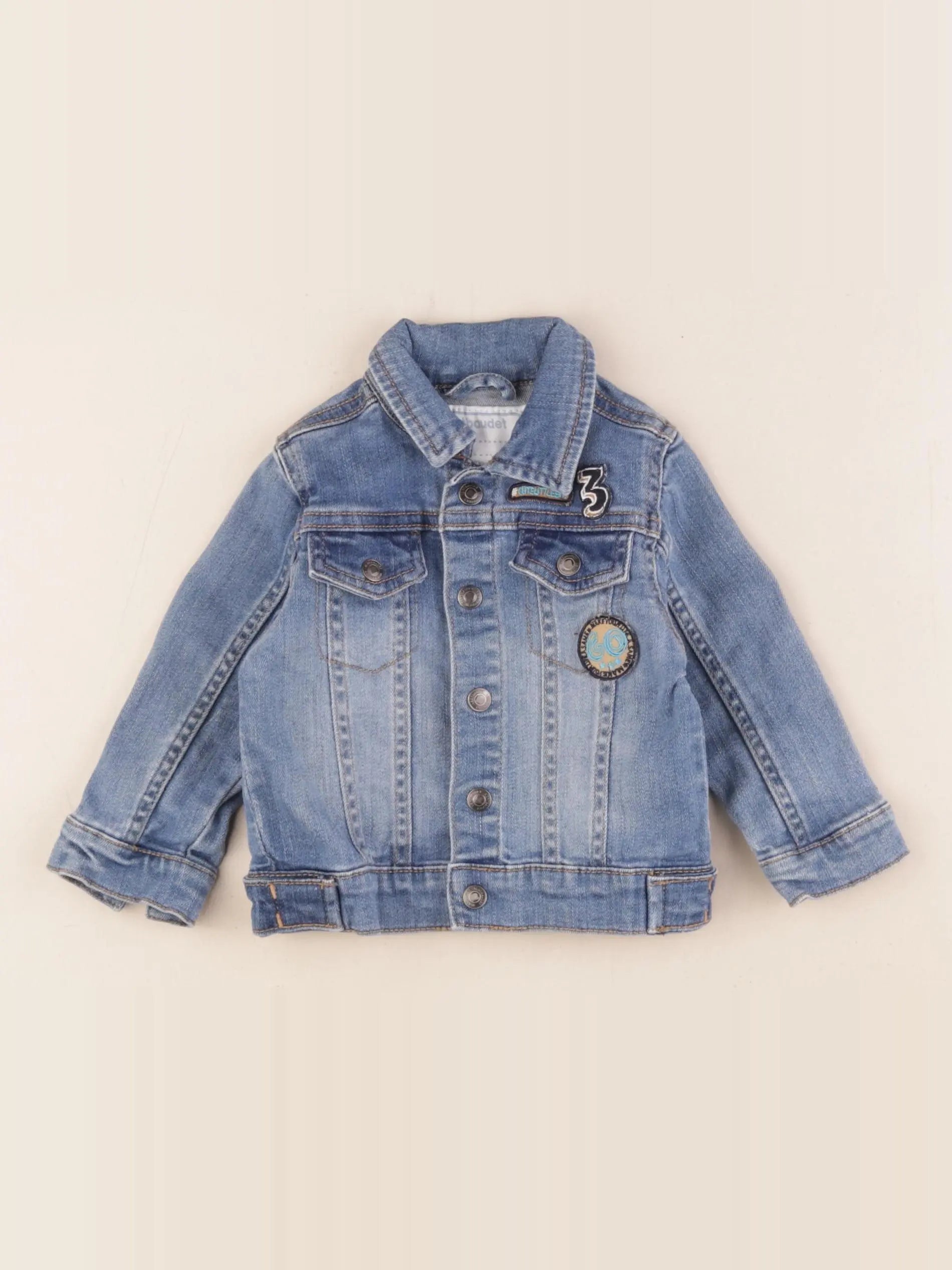 Vertbaudet - veste bleu - 12 mois