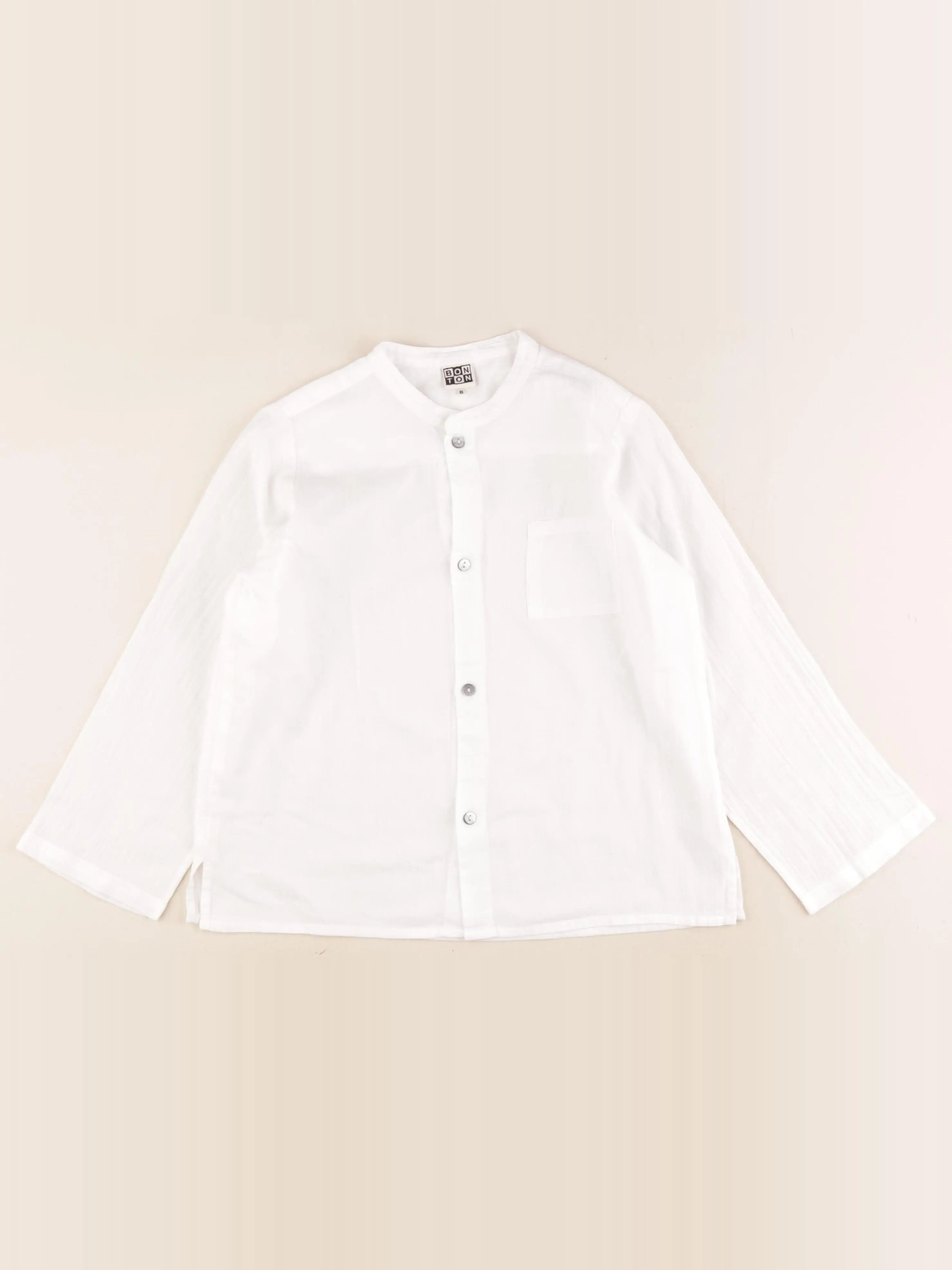 Bonton - chemise blanc - 8 ans