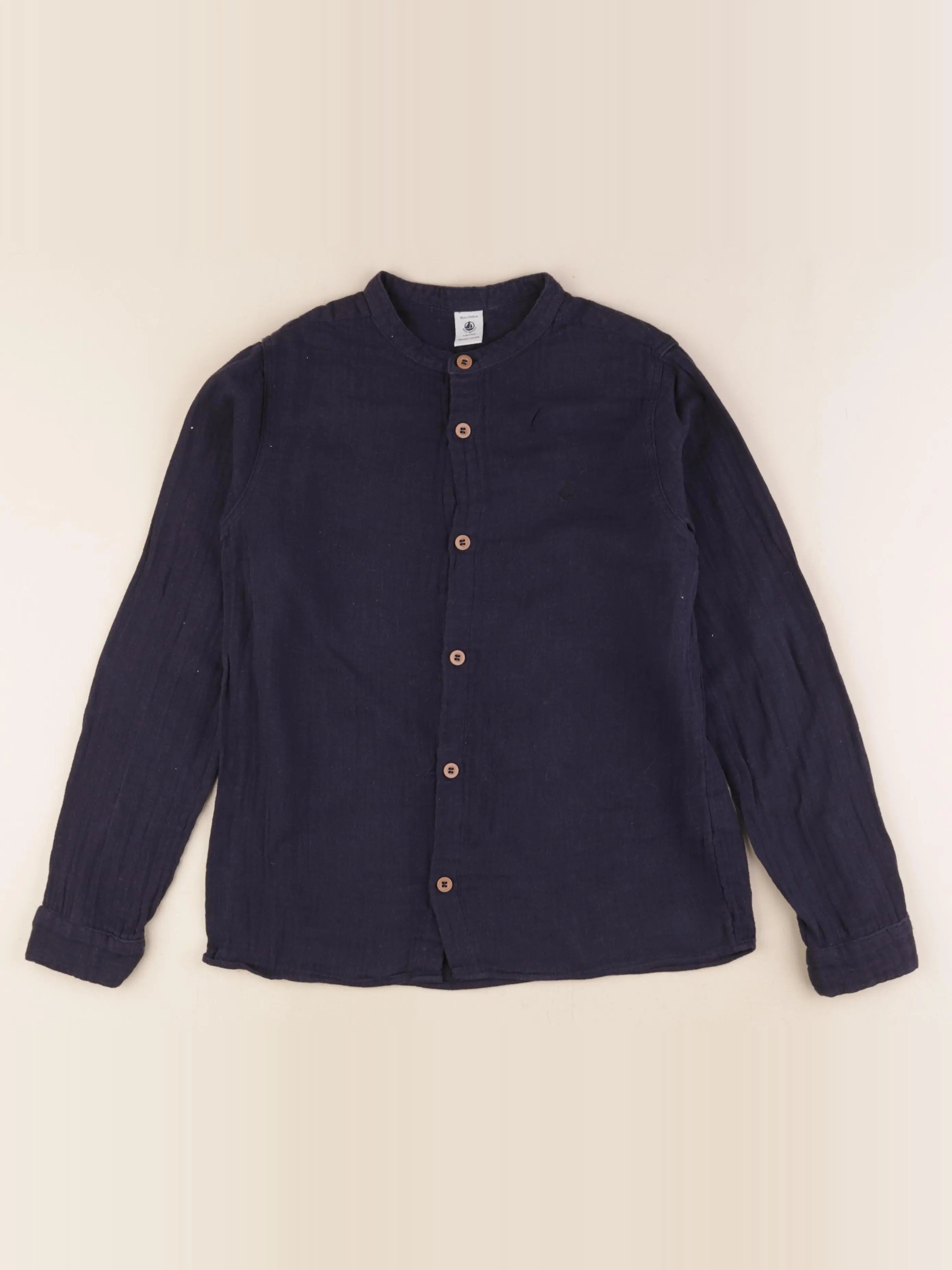 Petit Bateau - chemise bleu - 10 ans