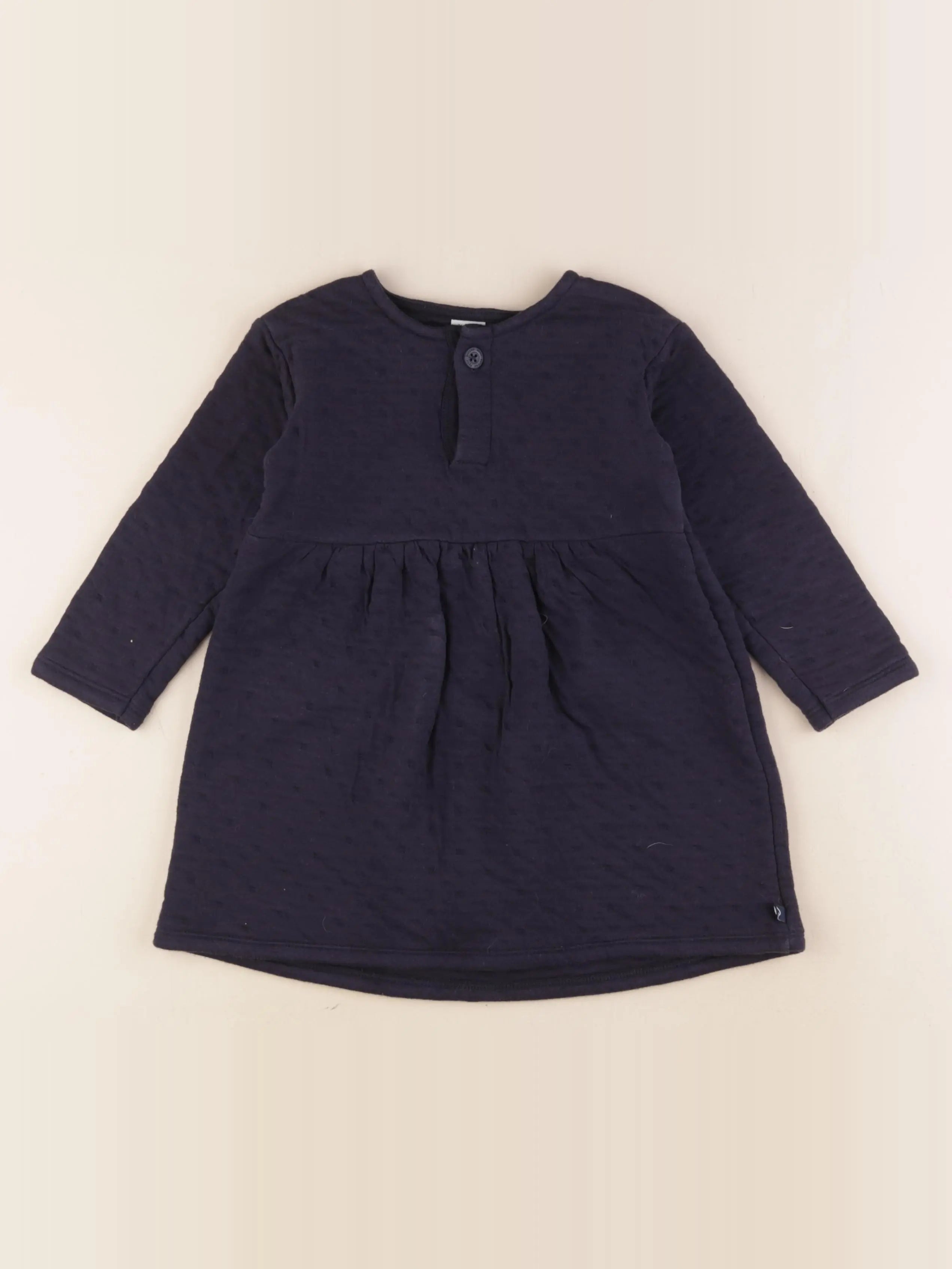Petit Bateau - robe bleu - 36 mois