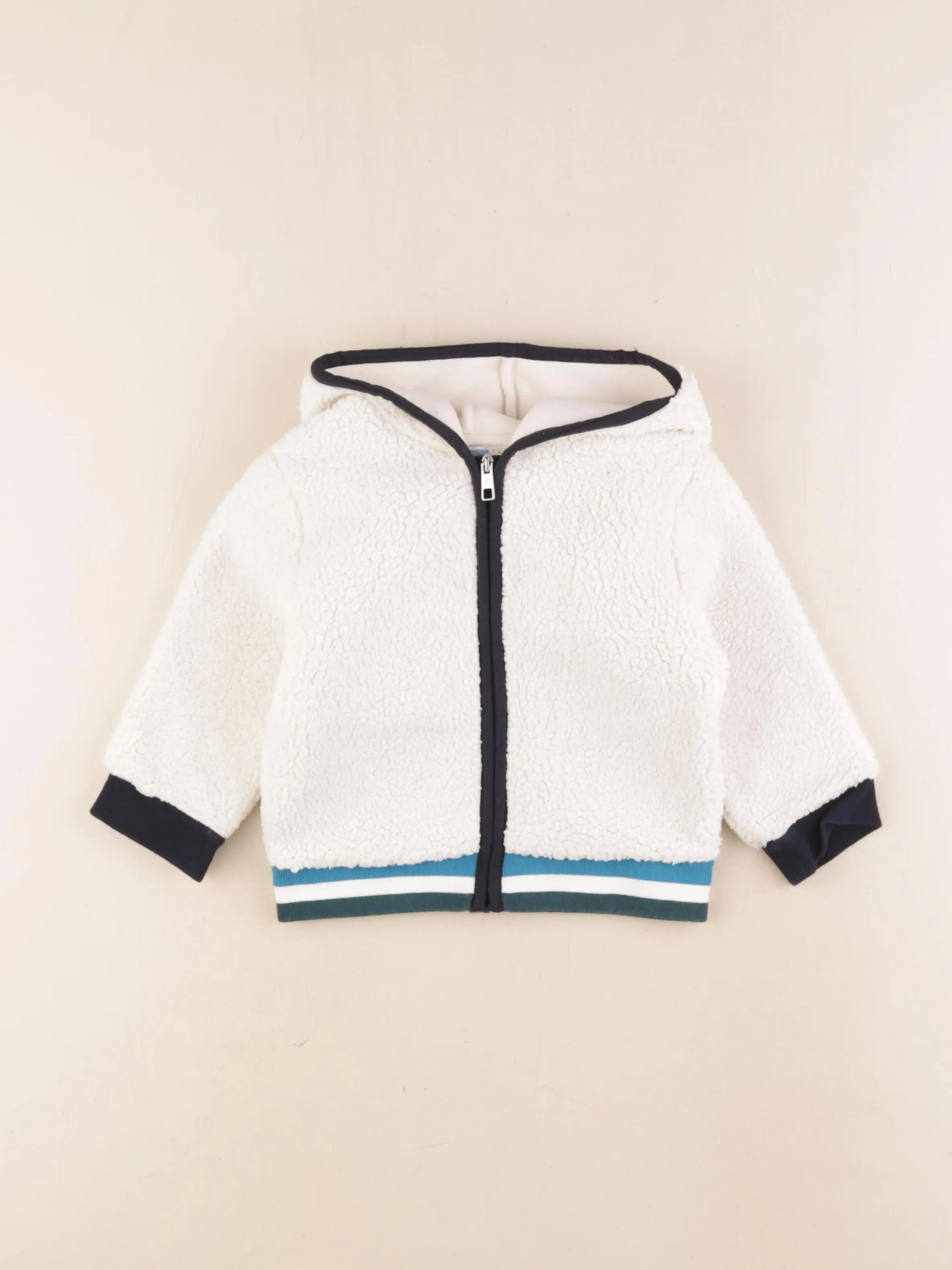 Jacadi - veste blanc, bleu - 24 mois