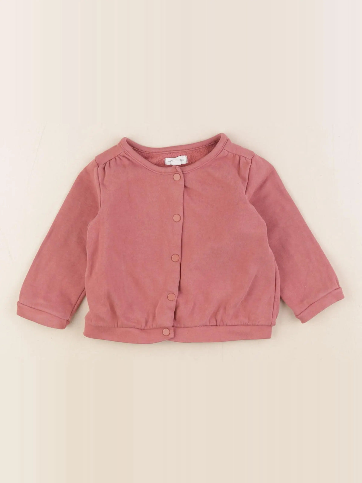 Vertbaudet - gilet rose - 12 mois