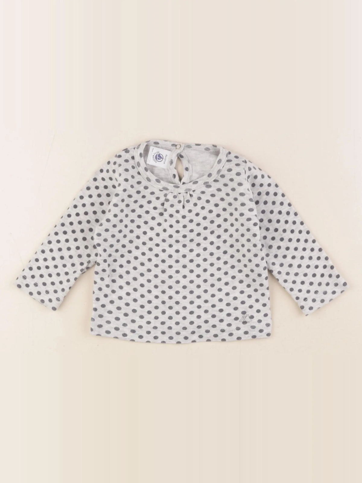 Petit Bateau - tee-shirt gris - 6 mois