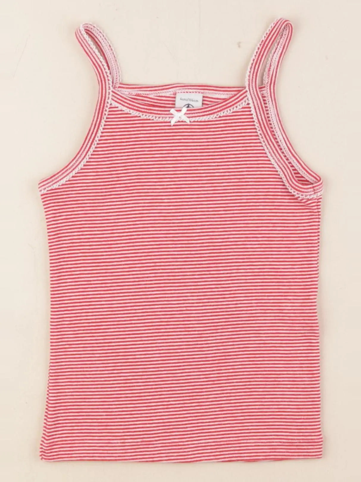 Petit Bateau - maillot de corps rouge - 4 ans