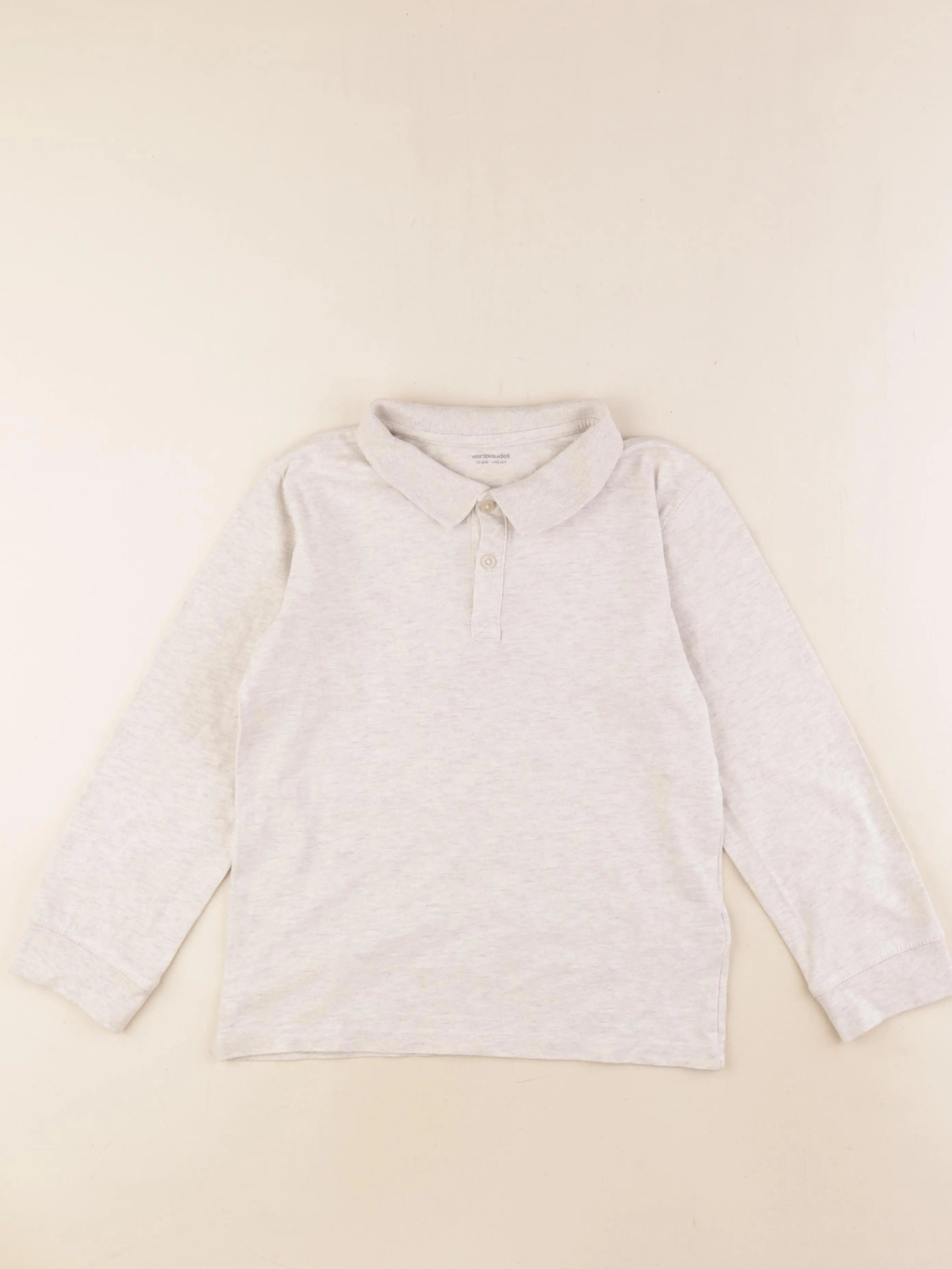 Vertbaudet - polo beige - 10 ans