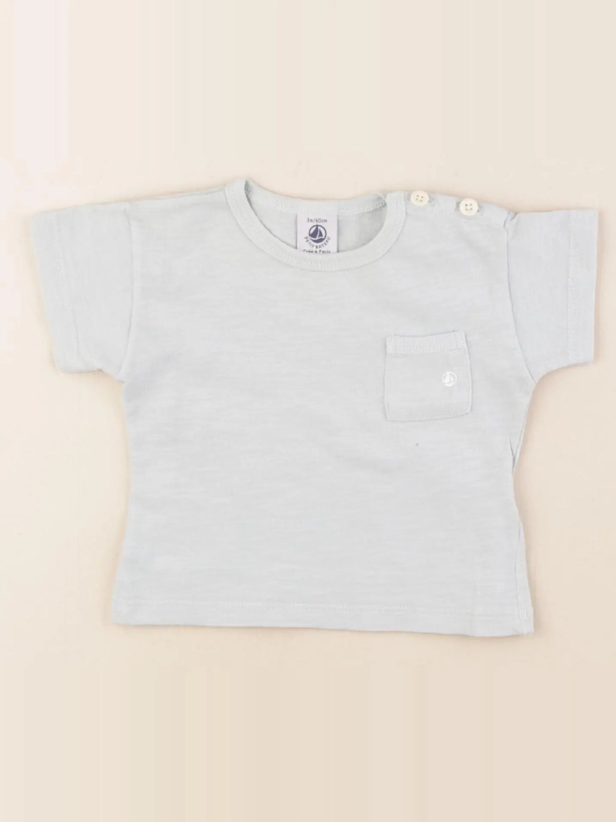 Petit Bateau - tee-shirt vert - 12 mois
