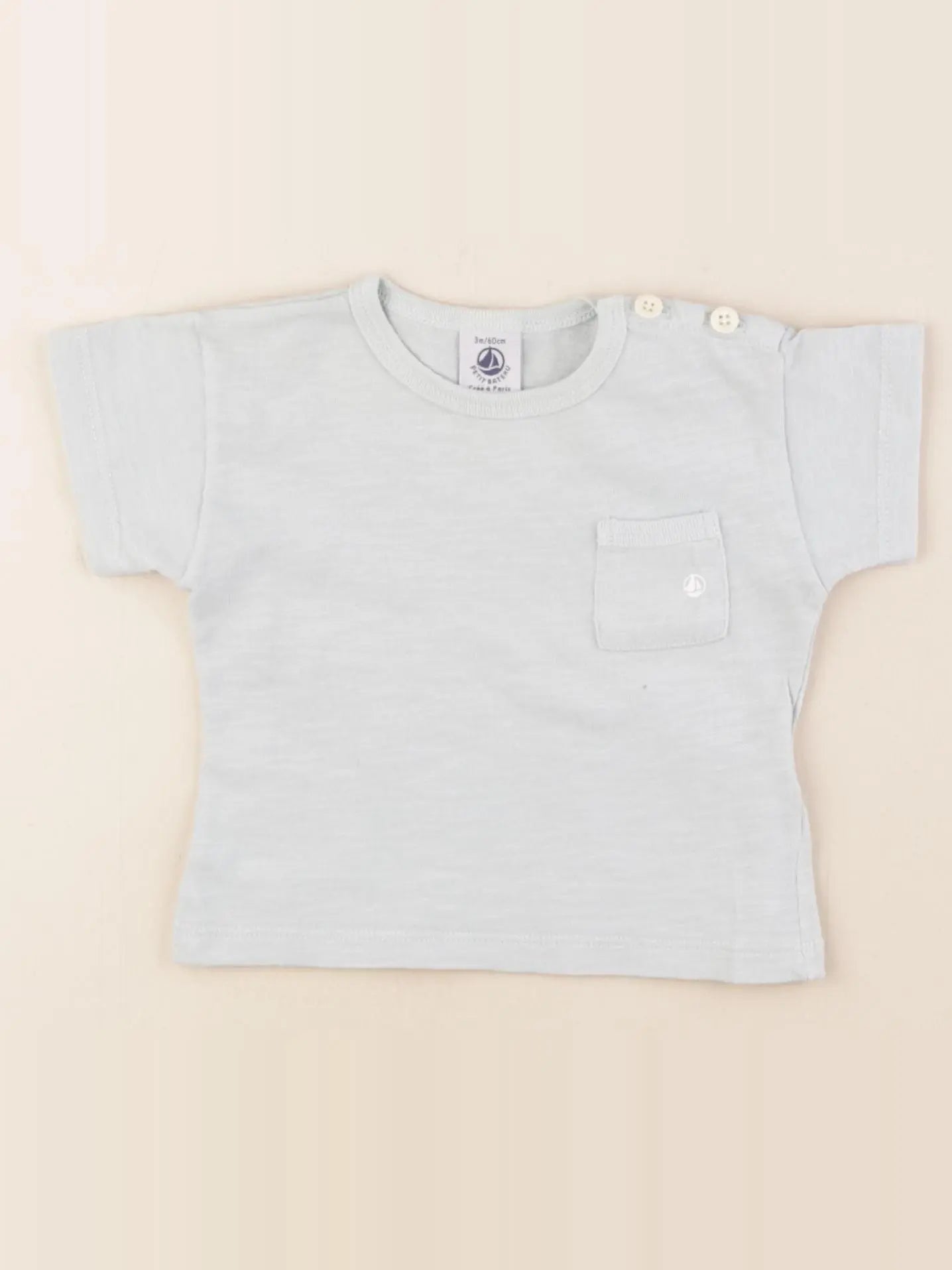 Petit Bateau - tee-shirt vert - 12 mois