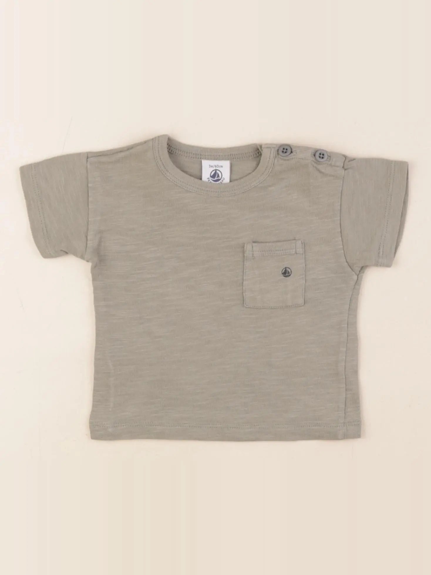 Petit Bateau - tee-shirt vert - 12 mois