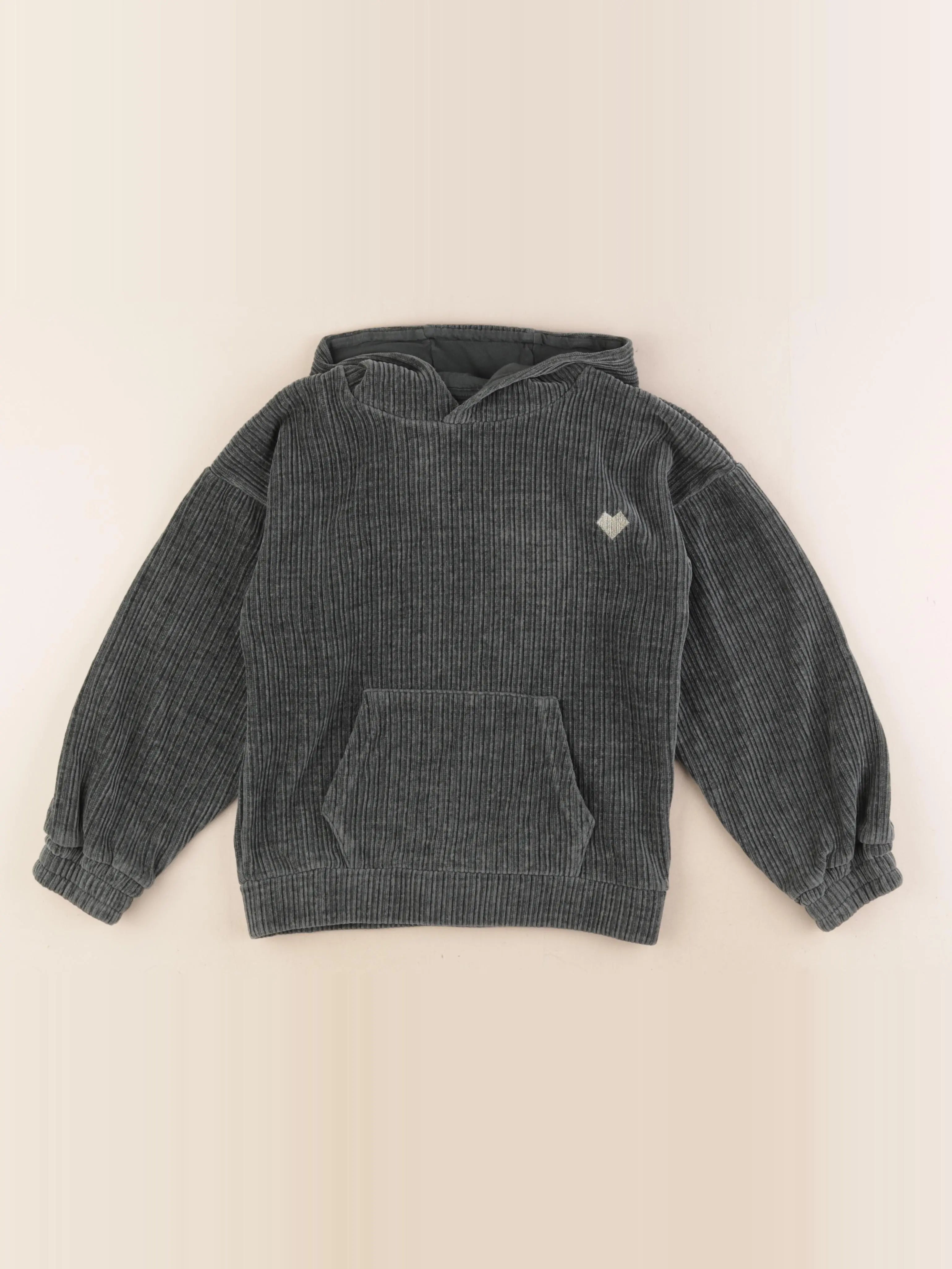 Vertbaudet - sweat vert, or - 10 ans