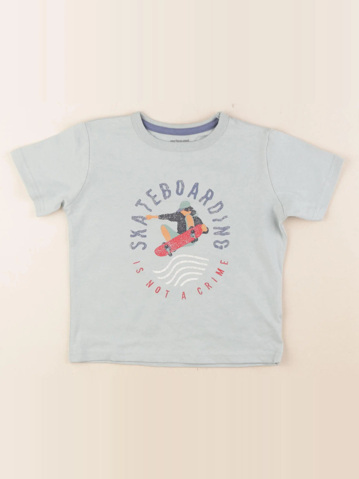 Vertbaudet - tee-shirt vert - 4 ans