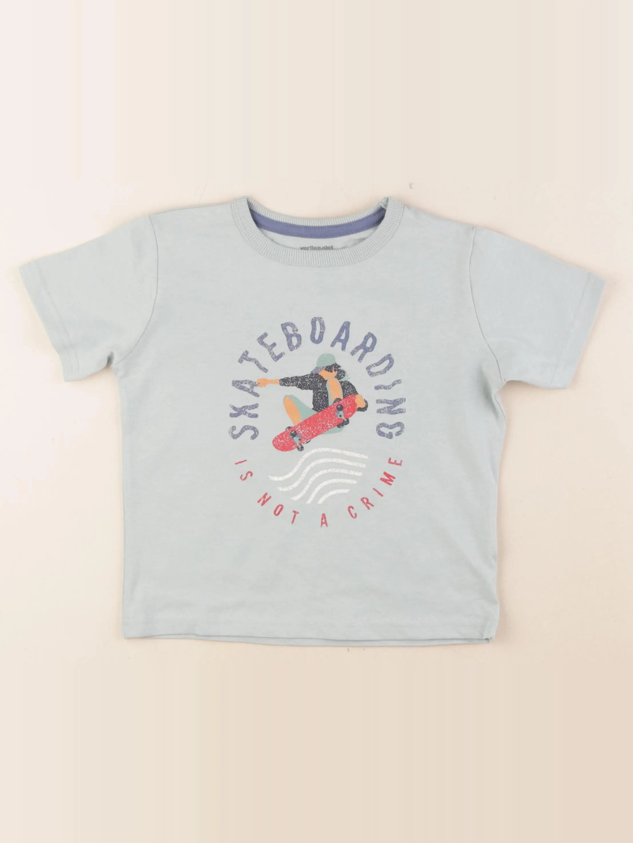 Vertbaudet - tee-shirt vert - 4 ans