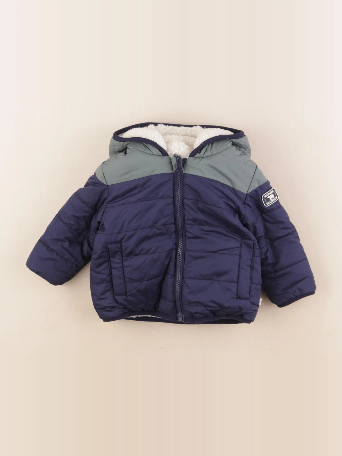 Cadet Rousselle - doudoune réversible bleu - 6 mois