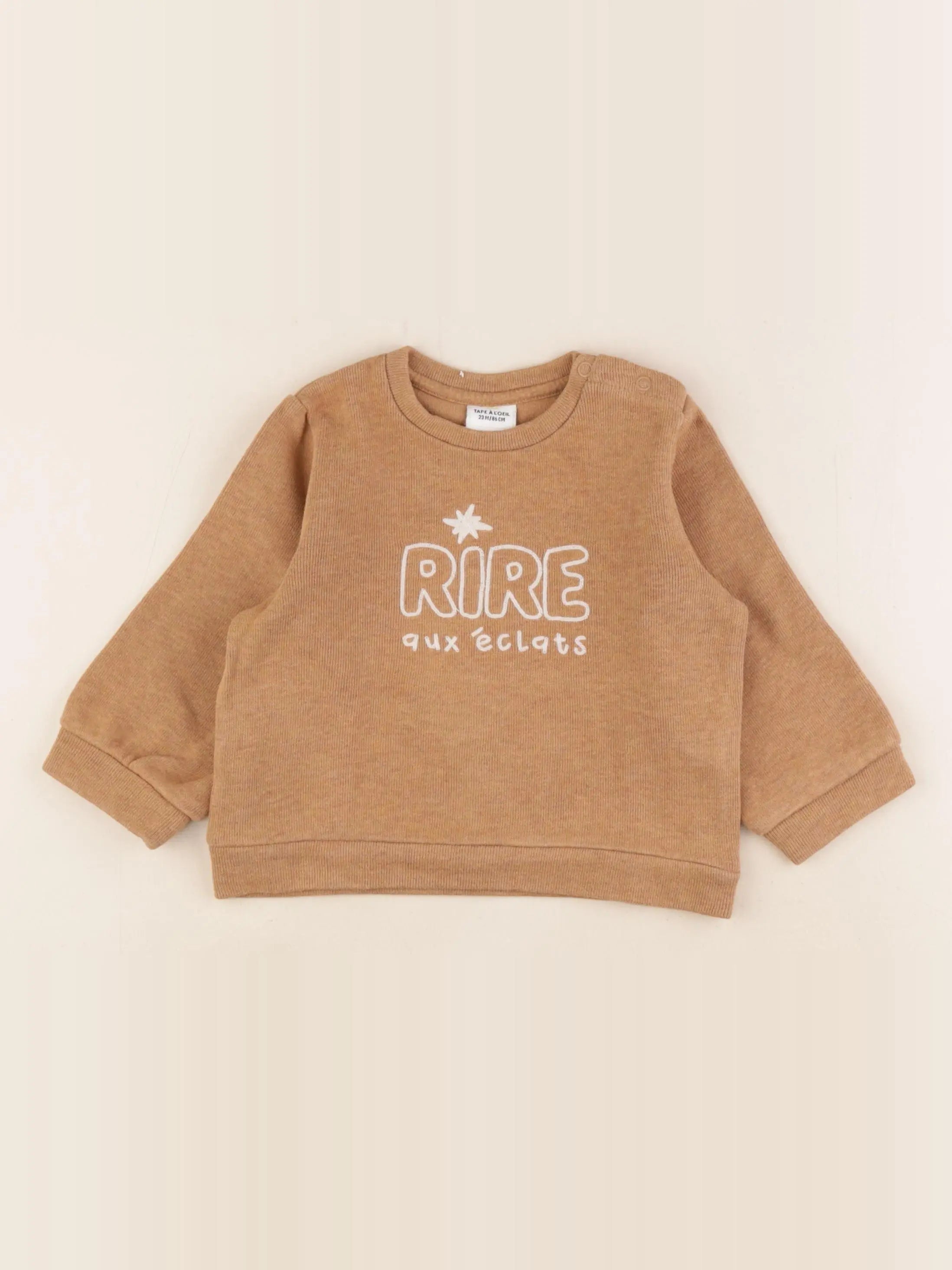 Tape à l'oeil - sweat marron - 24 mois