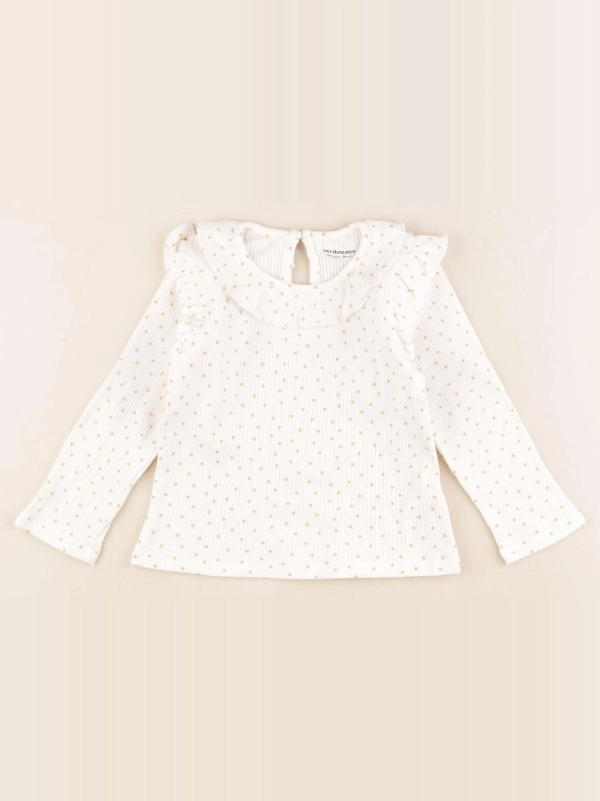 Vertbaudet - tee-shirt blanc, or - 24 mois