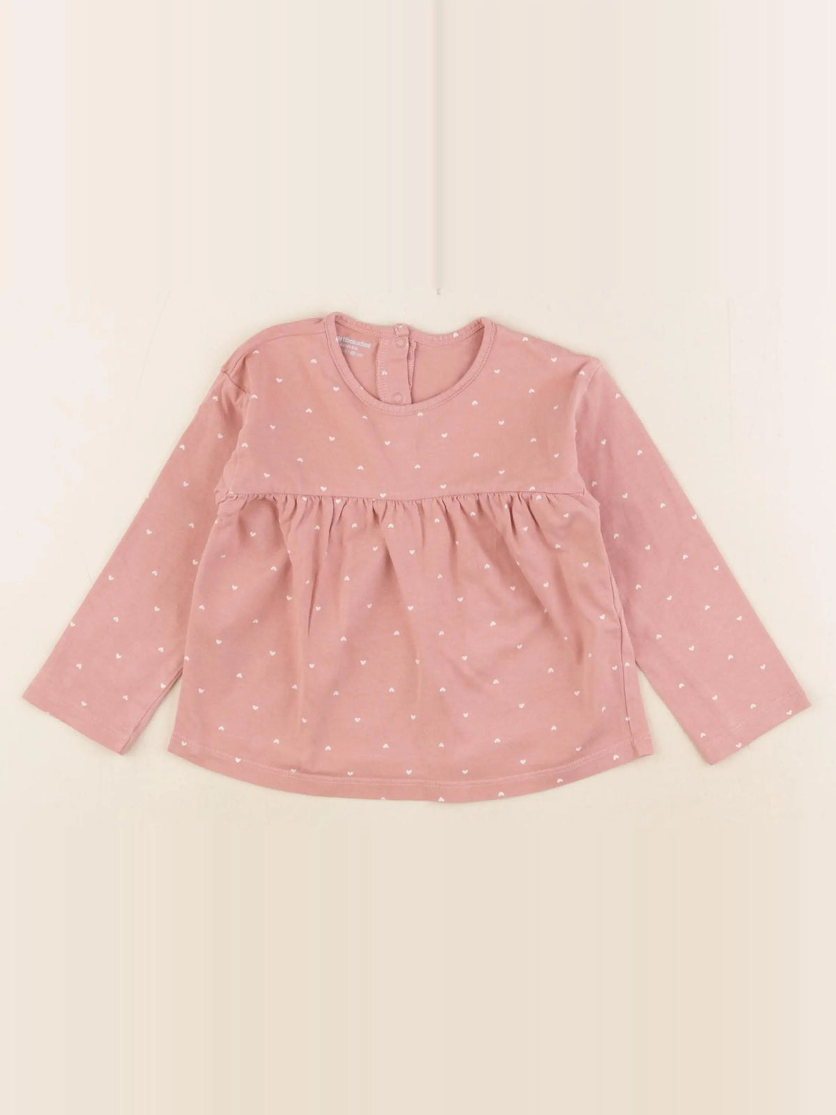 Vertbaudet - tee-shirt coton rose - 2 ans