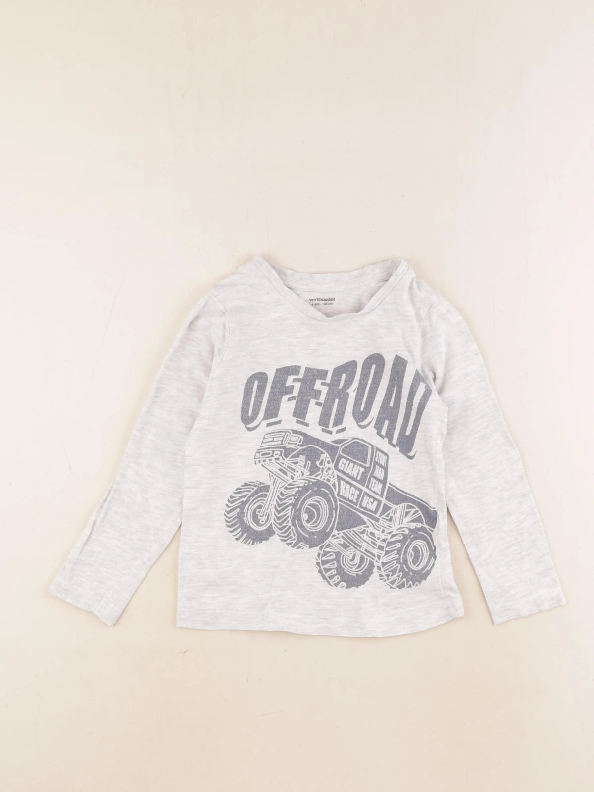 Vertbaudet - tee-shirt gris - 4 ans